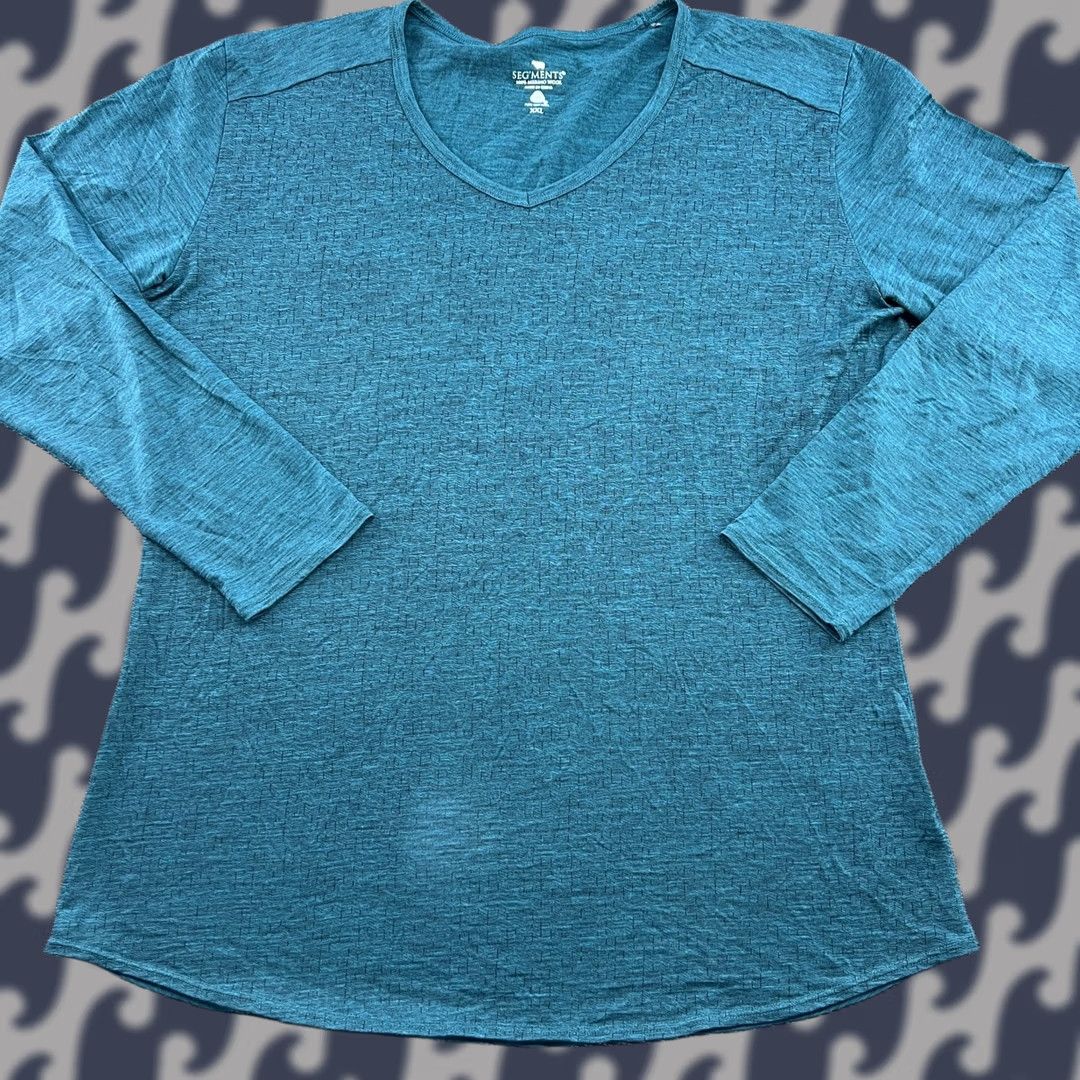 Vintage Kari Traa Segments Womens Base Layer Shirt 2XL 100% Merino Wool Outdoor Ski Thermo Blue" Size XXL / US 16-18 / IT 52-54 - 1 Thumbnail