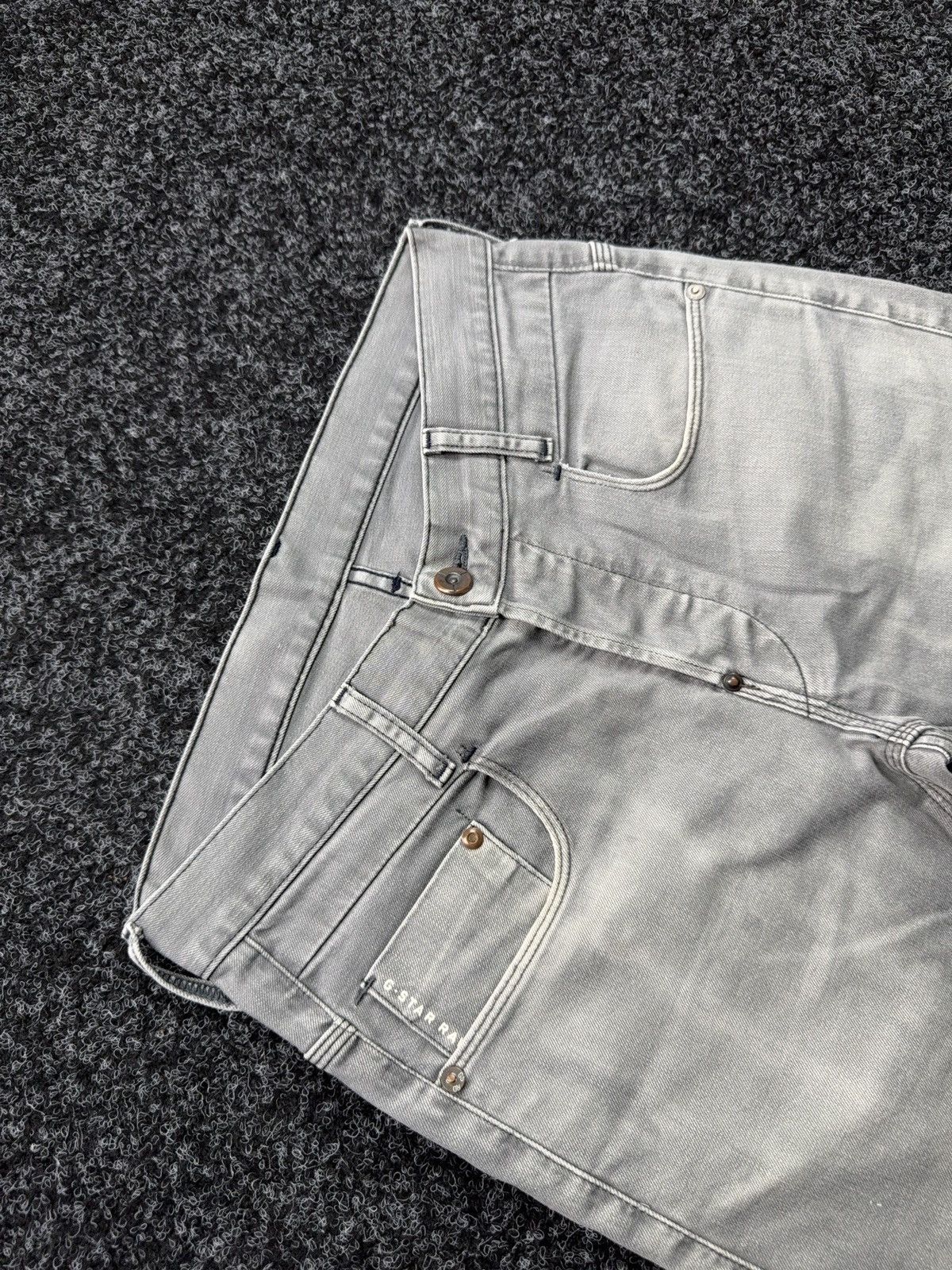 G-Star 00s Y2K G-Star RAW New Radar Slim Faded Distressed Y2K Jeans Size US 29 - 7 Thumbnail