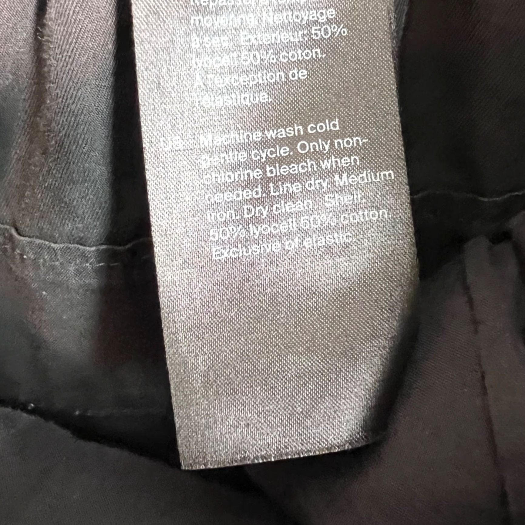 Cos COS Mens Pants XS Black Wide-Leg Cotton Blend Size US 27 - 4 Thumbnail