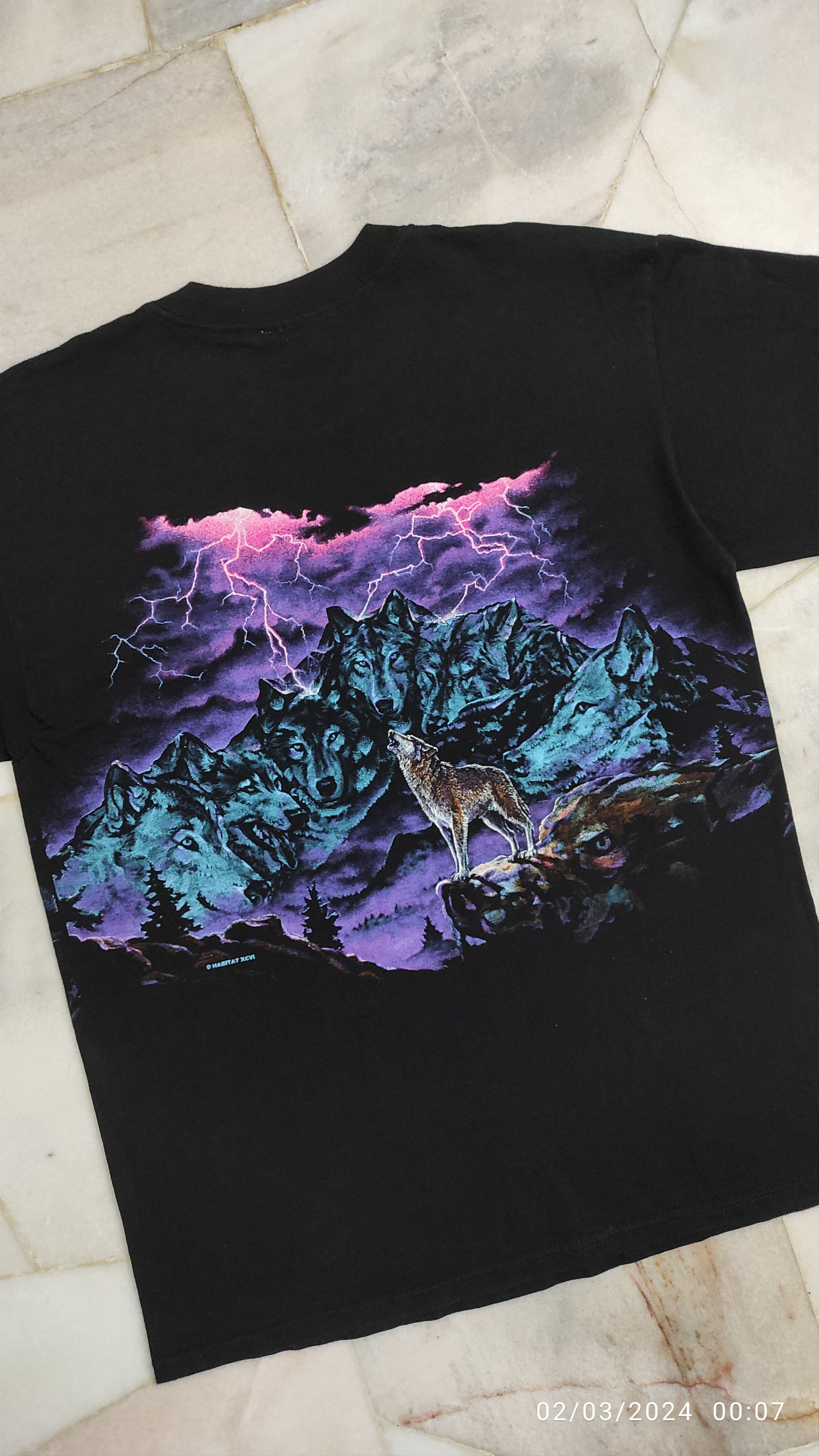 Habitat Vintage 1996 HABITAT WOLF AND THUNDER LIGHTNING OVP TEE Size US L / EU 52-54 / 3 - 11 Thumbnail