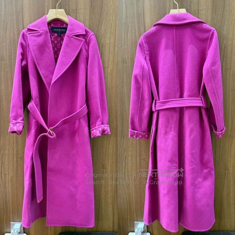Louis Vuitton Louis Vuitton Purple presbyopic belted coat Size XS / US 0-2 / IT 36-38 - 1 Thumbnail