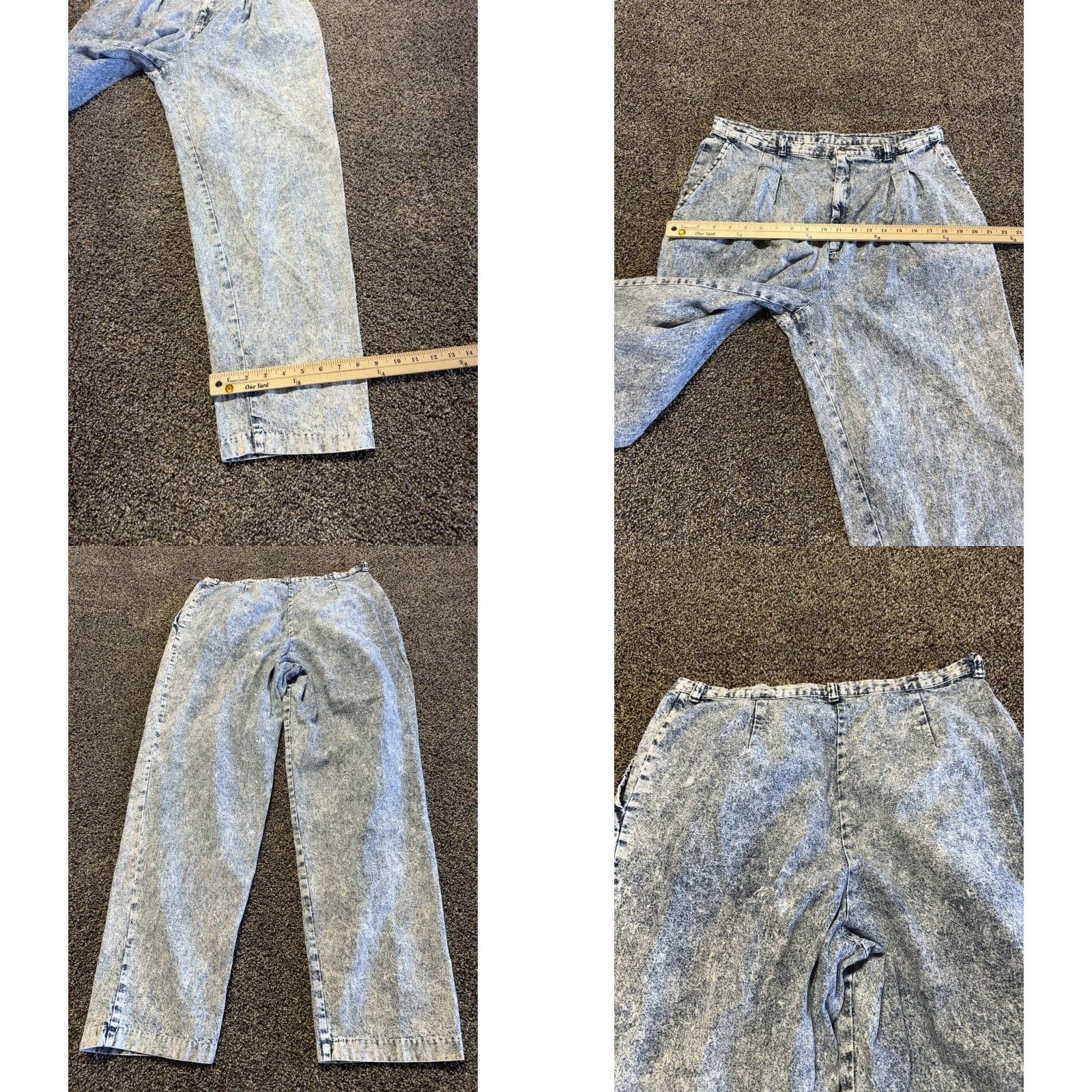 Levi's VTG Levi's Women Jeans 34x30 Acid Wash High Straight 80s 90s USA Cotton Blue Mom Jeans Size 40" / US 18 - 9 Thumbnail