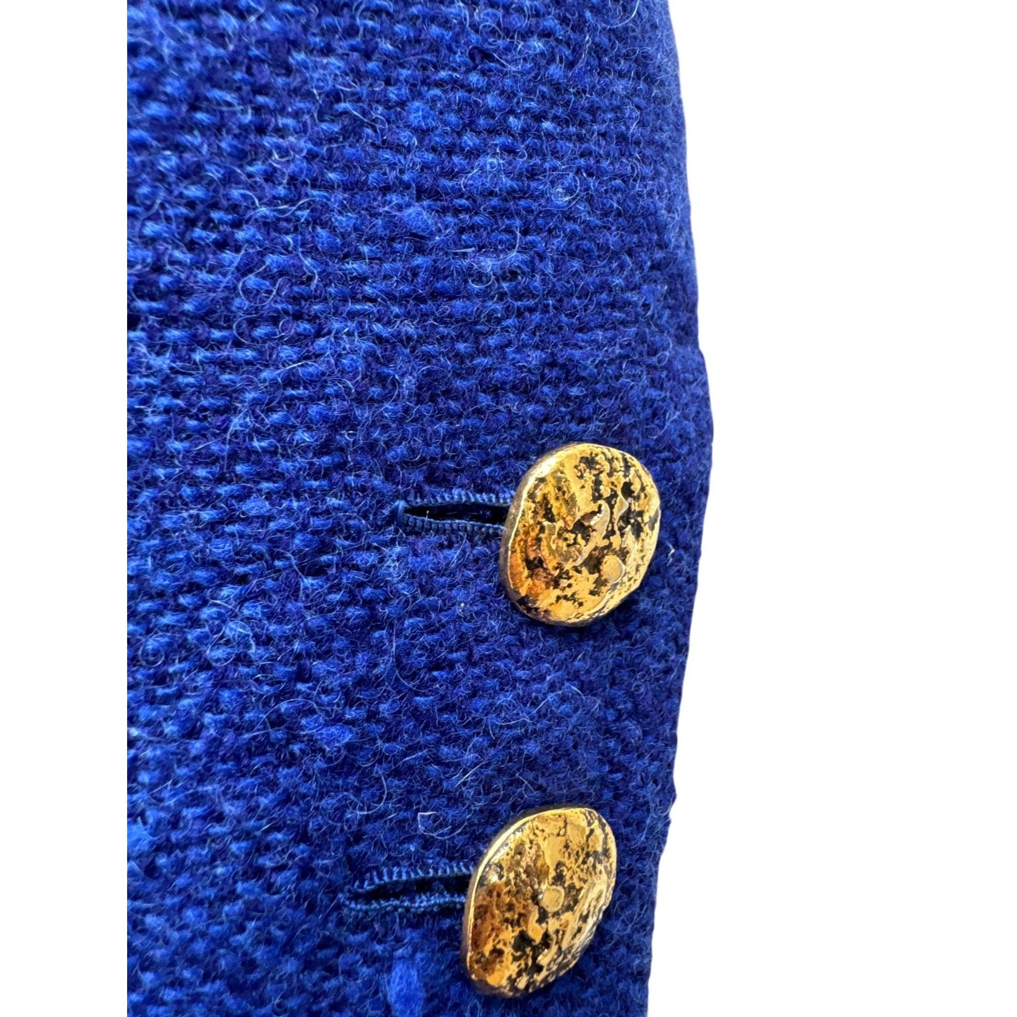 Yves Saint Laurent Royal Blue Blazer Jacket Size L / US 10 / IT 46 - 4 Thumbnail