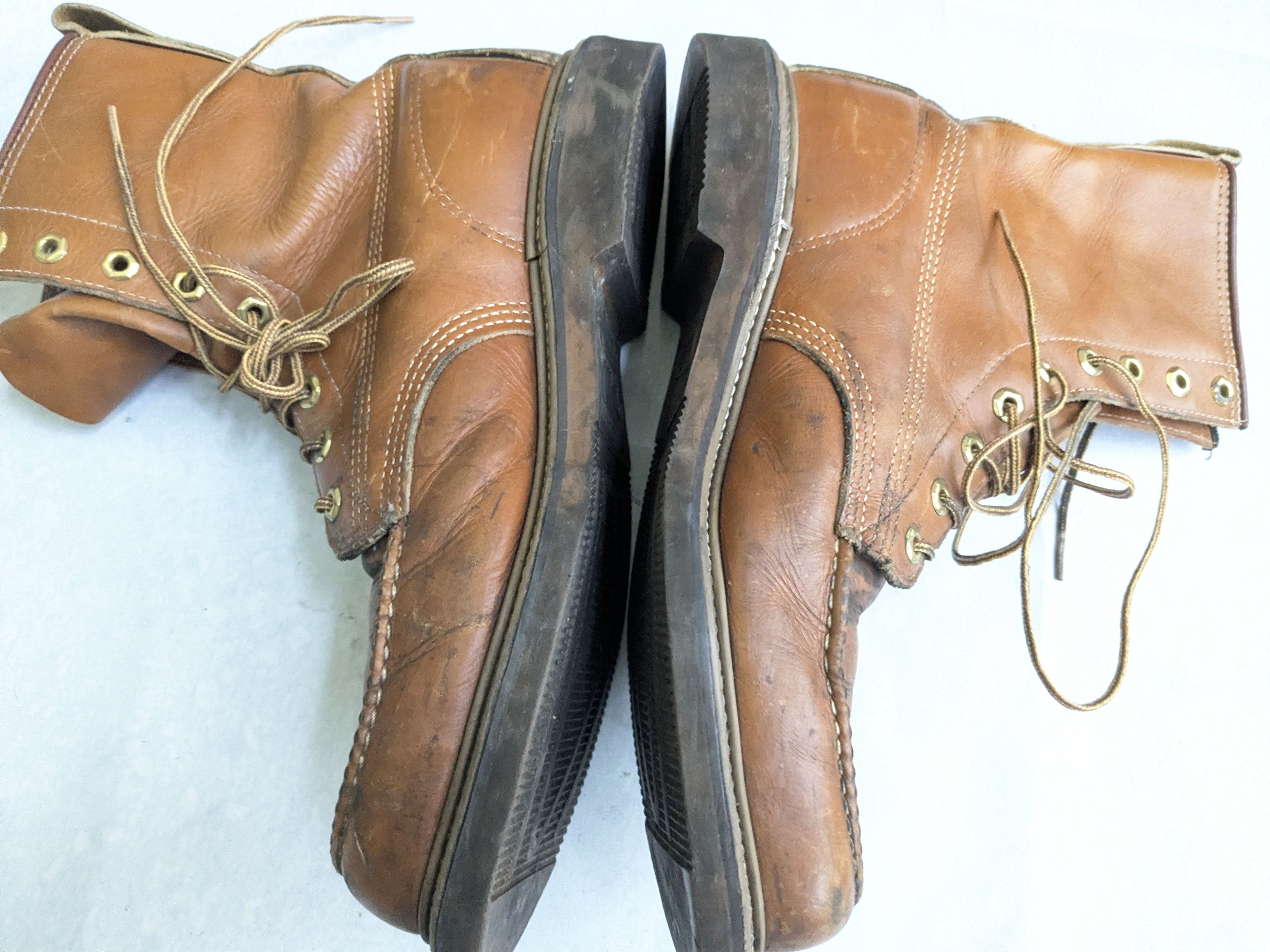 Vintage Vintage Combat Boots 9.5 Brown Leather Moc Toe Size US 9.5 / EU 42-43 - 13 Thumbnail