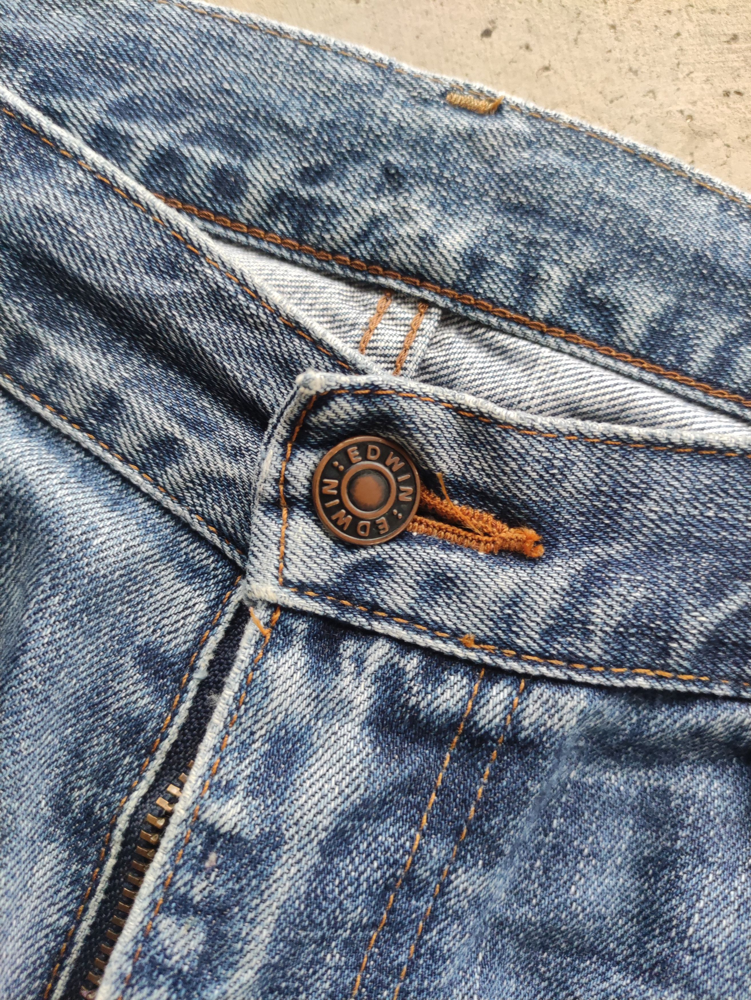 Edwin Vintage Edwin 503 Japan Distressed Faded Denim Size US 35 - 5 Thumbnail
