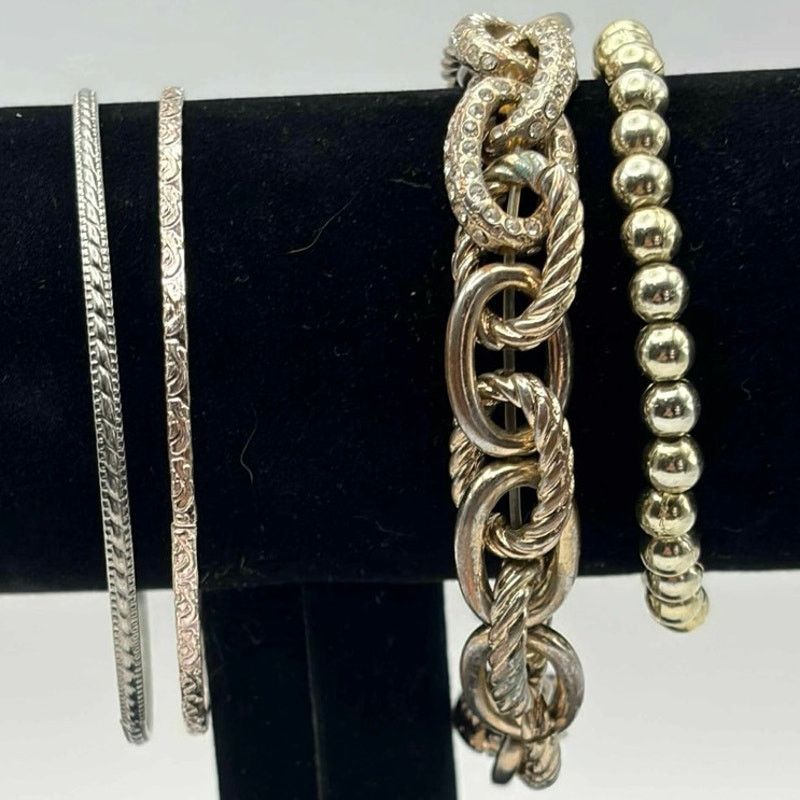 Other 90s Gold Chain Bracelet Bundle Size ONE SIZE - 1 Thumbnail