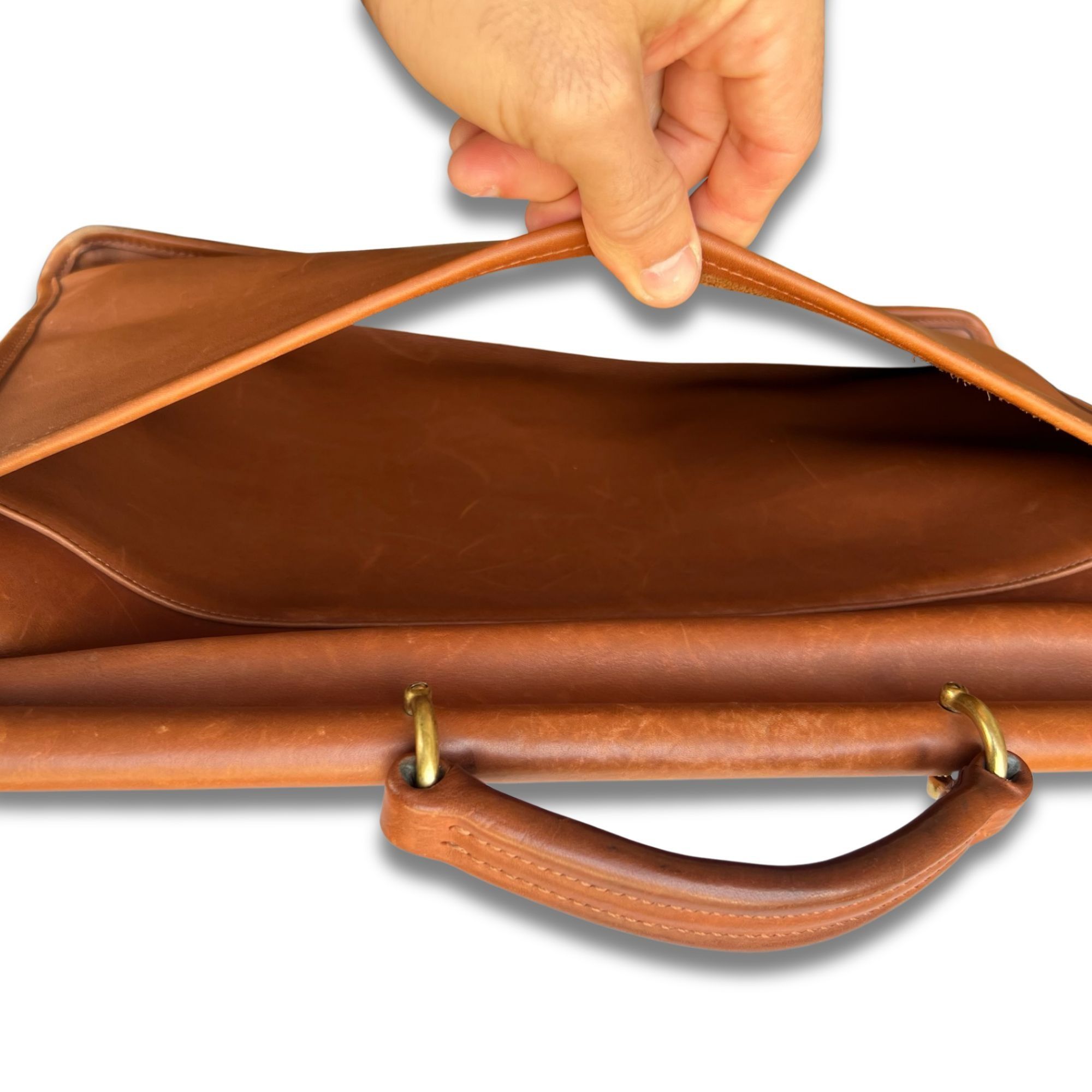 Coach Vintage Coach 5266 Beekman Briefcase Leather Tan Gold Hardwa Size ONE SIZE - 4 Thumbnail