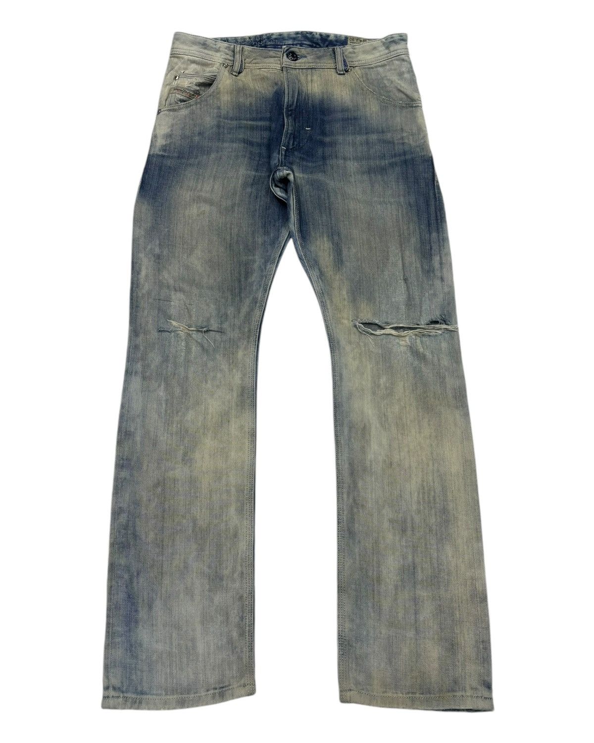 Diesel RARE VINTAGE DIESEL ACID WASH DESTROYED DENIM JEANS Size US 31 - 1 Thumbnail