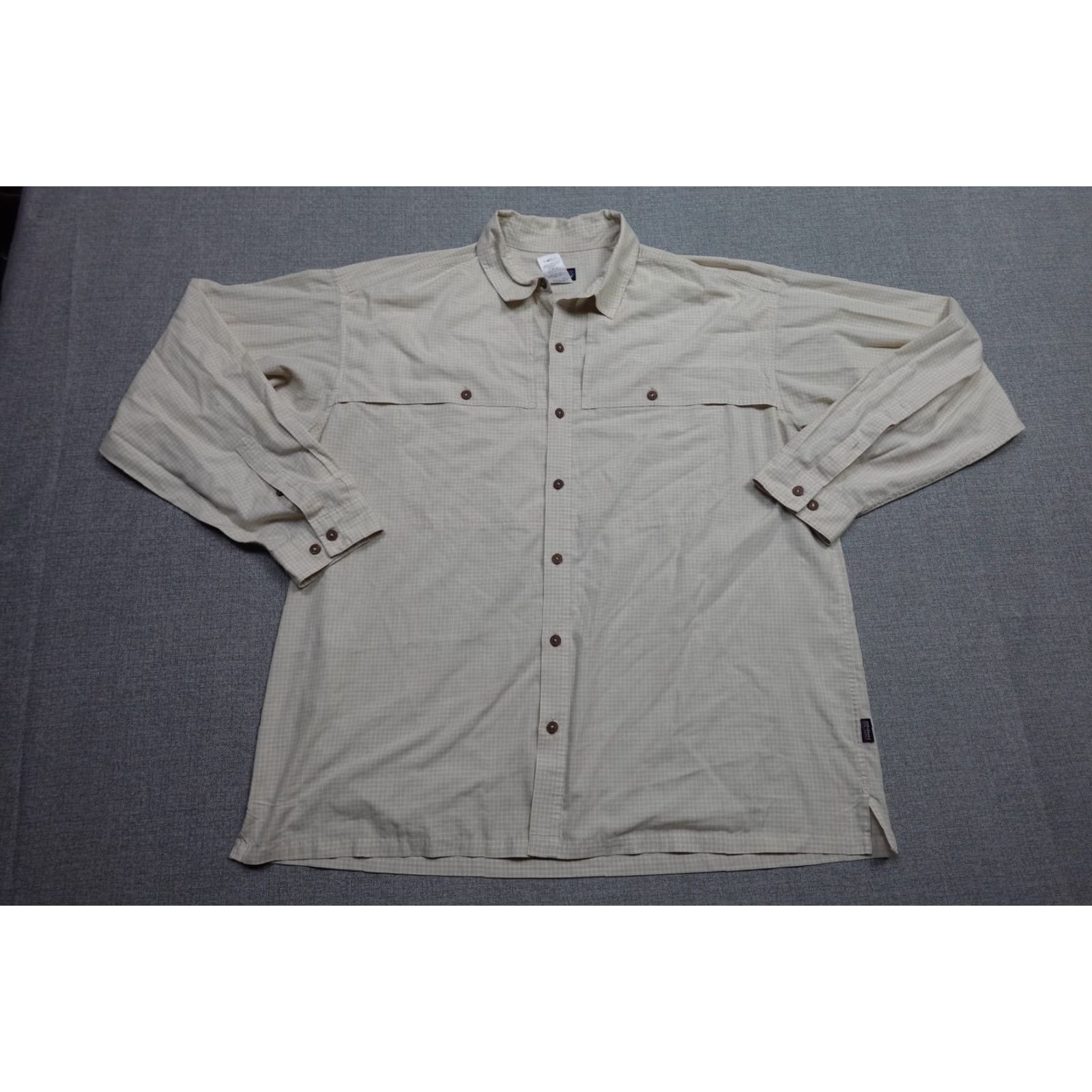Patagonia Patagonia Shirt Mens 2XL Beige Long Sleeve Button-Up Organic Cotton Plaid Embroidered Pocketed Outdoor Size US XXL / EU 58 / 5 - 5 Thumbnail