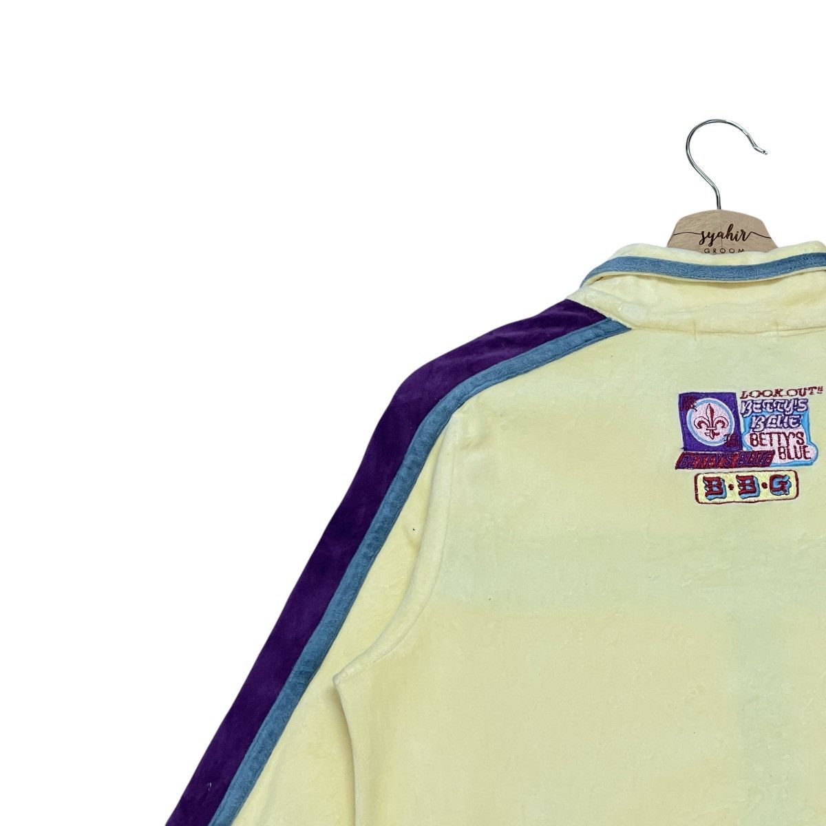 Japanese Brand Vintage 90’s Betty’s Blue Shinji Abe Velour Track Jacket Size US S / EU 44-46 / 1 - 14 Thumbnail