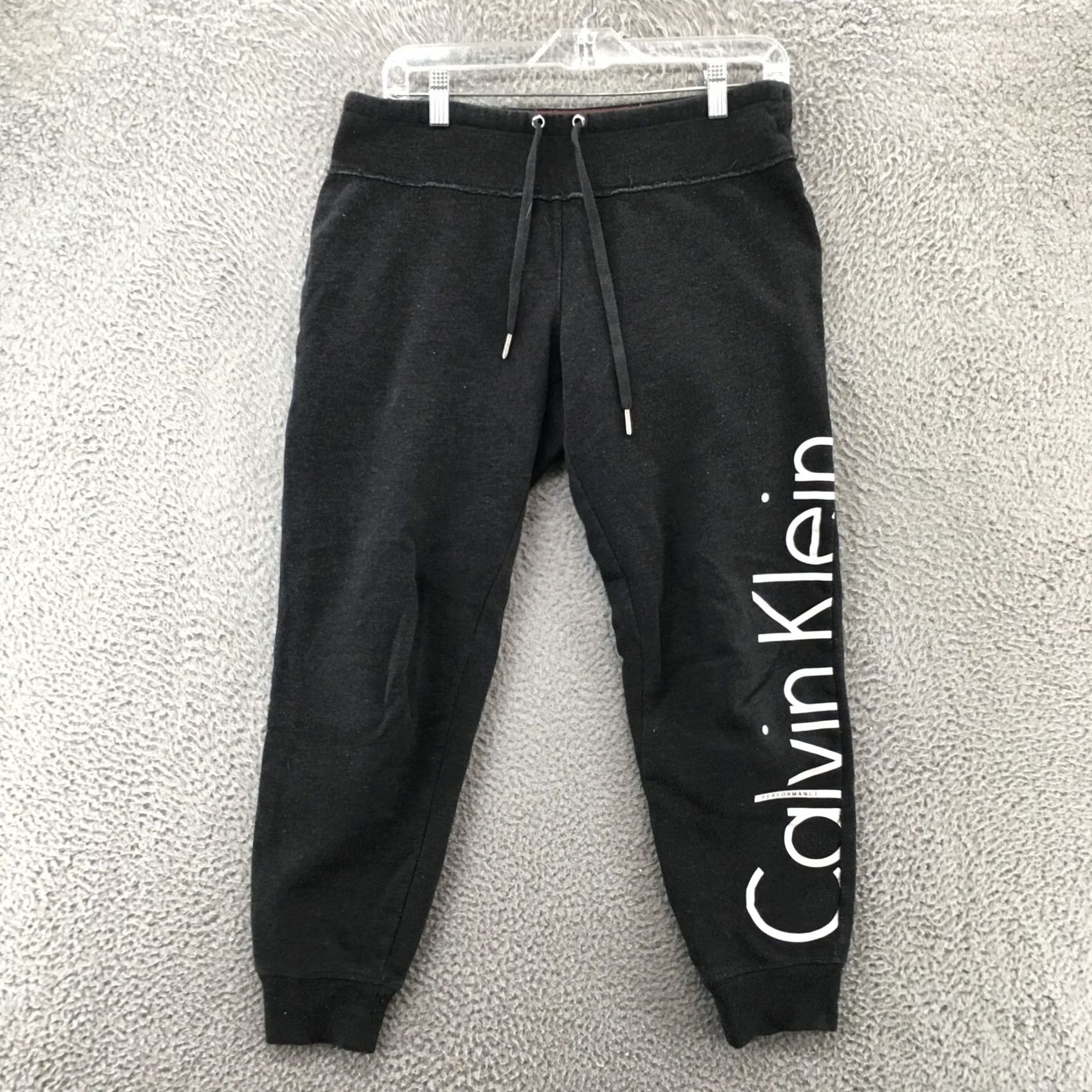 Calvin Klein Calvin Klein Jogger Sweatpants Womens S Gray Drawstring Pull On Activewear Pants Adult Women Regular Fit Inseam 25.5 in Tight Leg Casual Sportswear Size 28" / US 6 / IT 42 - 2 Thumbnail