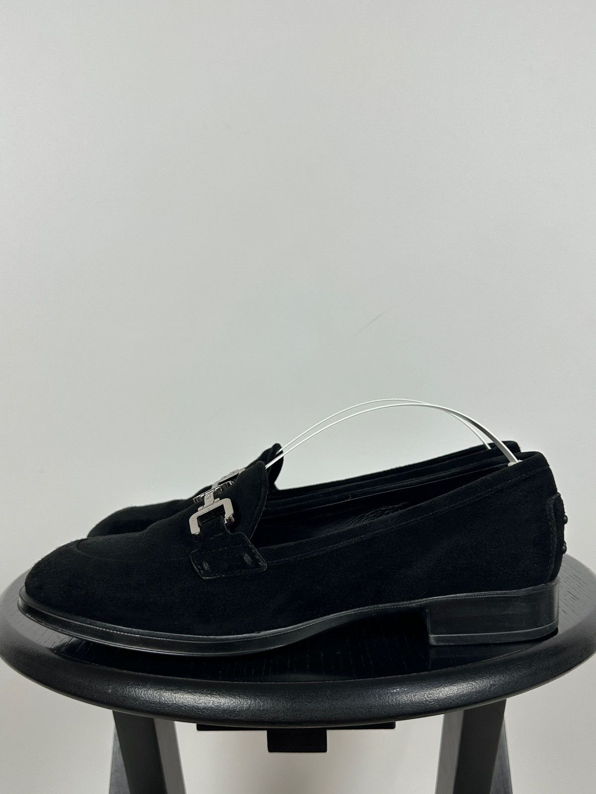 Tod's Tod’s Black Suede Horsebit Buckle Loafers Size US 6.5 / IT 36.5 - 7 Thumbnail