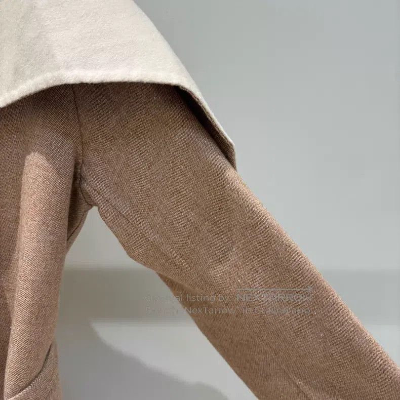 Hermes Hermes Beige Brown Cashmere Linen Silk Lapel Long Sleeve C Size XS / US 0-2 / IT 36-38 - 4 Thumbnail