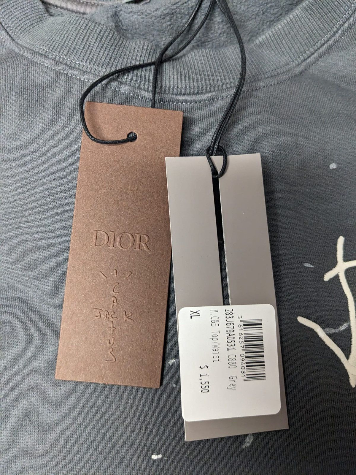 Dior CHRISTIAN DIOR X CACTUS JACK OVERSIZED SWEATSHIRT XL GREY Size US XL / EU 56 / 4 - 6 Thumbnail