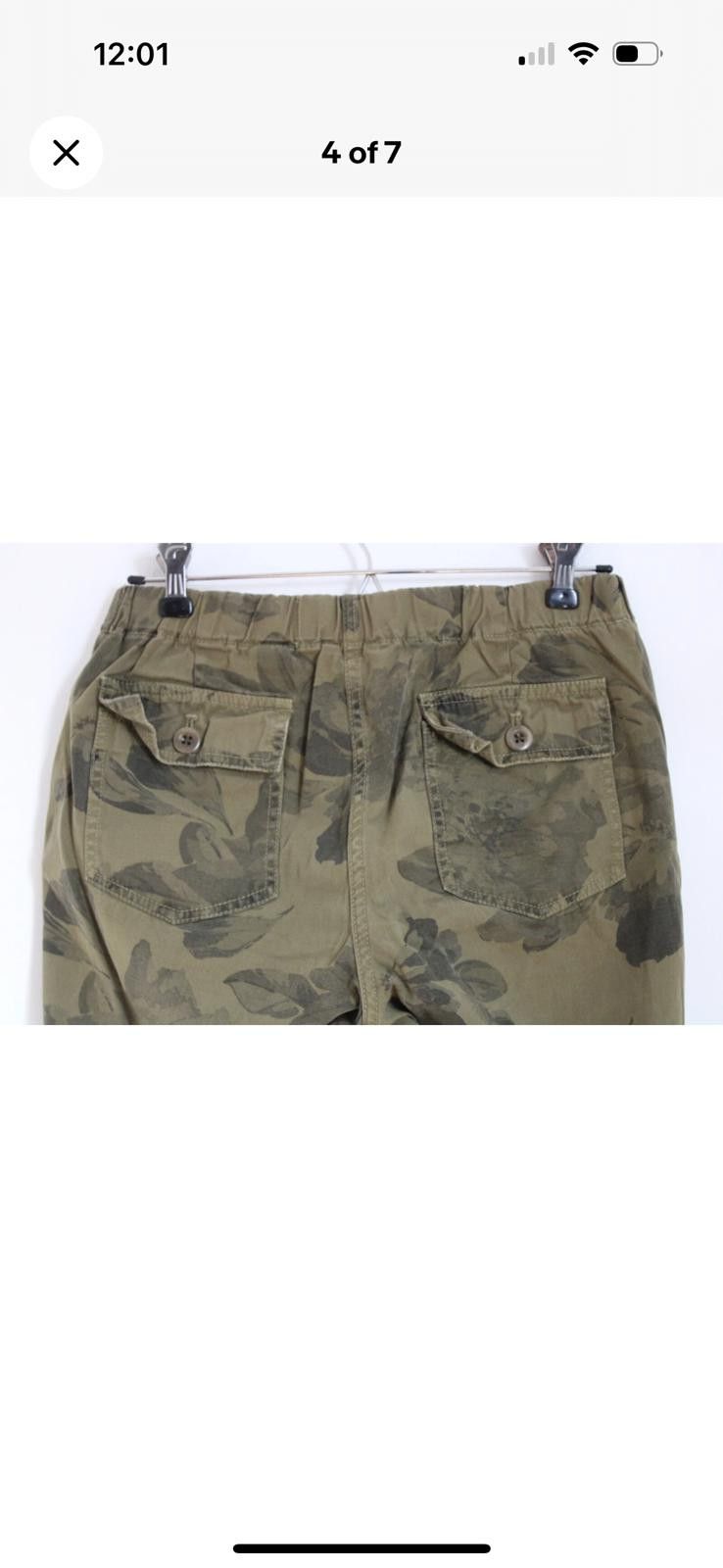 J.Crew J.Crew Casual Olive Green Floral Print Women's Pants Size 26" / US 2 / IT 38 - 2 Thumbnail