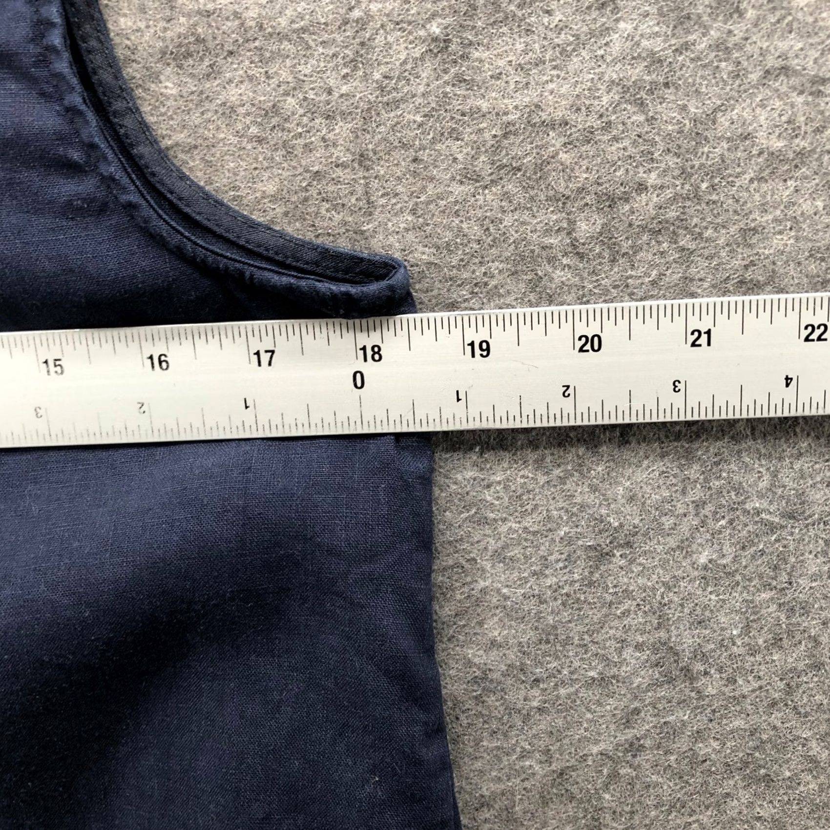 Country Road Country Road Tank Top Womens 10 Navy Blue Scoop Neck Linen Sleeveless Organic French Linen Casual Summer Lounge Minimalist Women Size L / US 10 / IT 46 - 5 Thumbnail