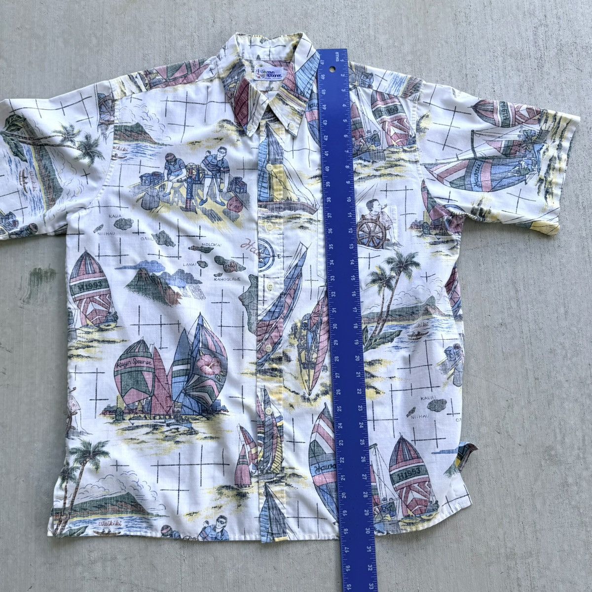 Reyn Spooner Vintage Reyn Spooner Hawaiian Shirt Sailing Australia Size US XL / EU 56 / 4 - 8 Thumbnail
