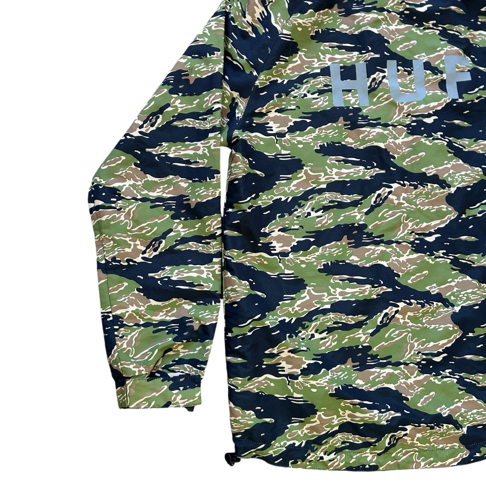Huf HUF Camo Jacket Windbreaker Mens Med Green Black Streetwear Size US M / EU 48-50 / 2 - 5 Thumbnail