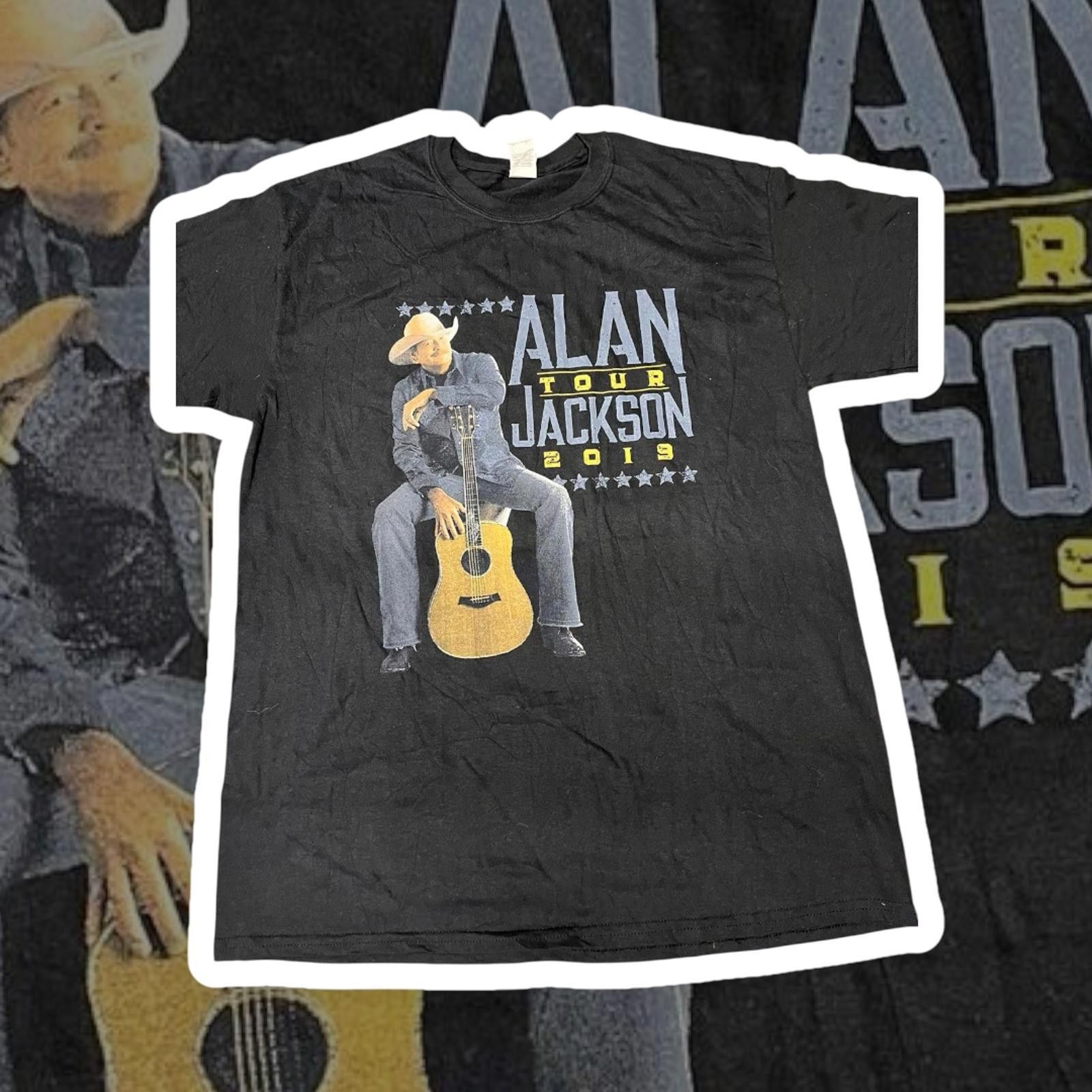 Gildan Alan Jackson Tour T-Shirt 2019 - Vintage Cotton Tee Size US L / EU 52-54 / 3 - 1 Thumbnail