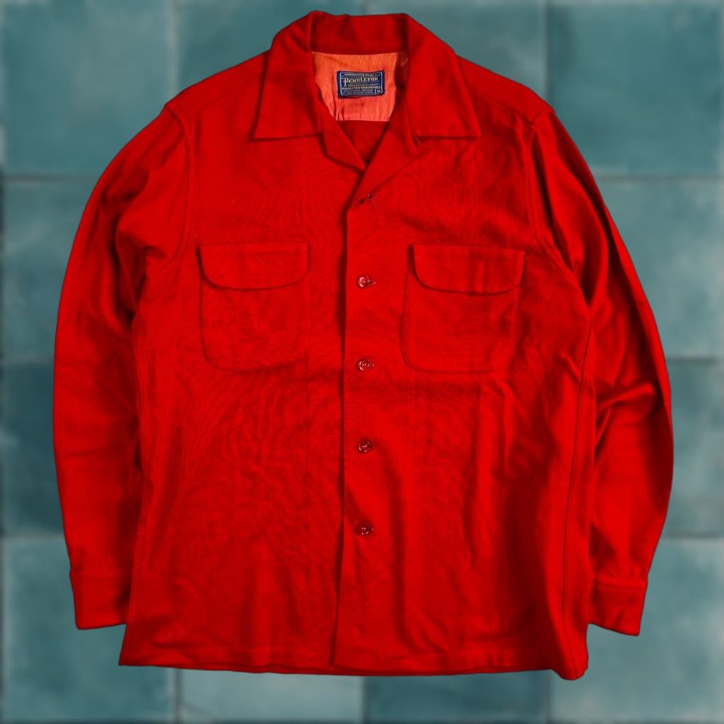 VINTAGE Pendleton Men's Board Shirt 100% Wool Plaid Collared