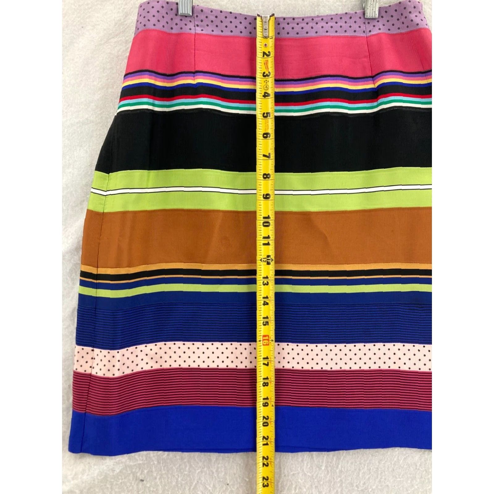 J.McLaughlin J. McLaughlin Multicolor Striped Skirt Womens 10 Short Size 32" / US 10 / IT 46 - 4 Thumbnail