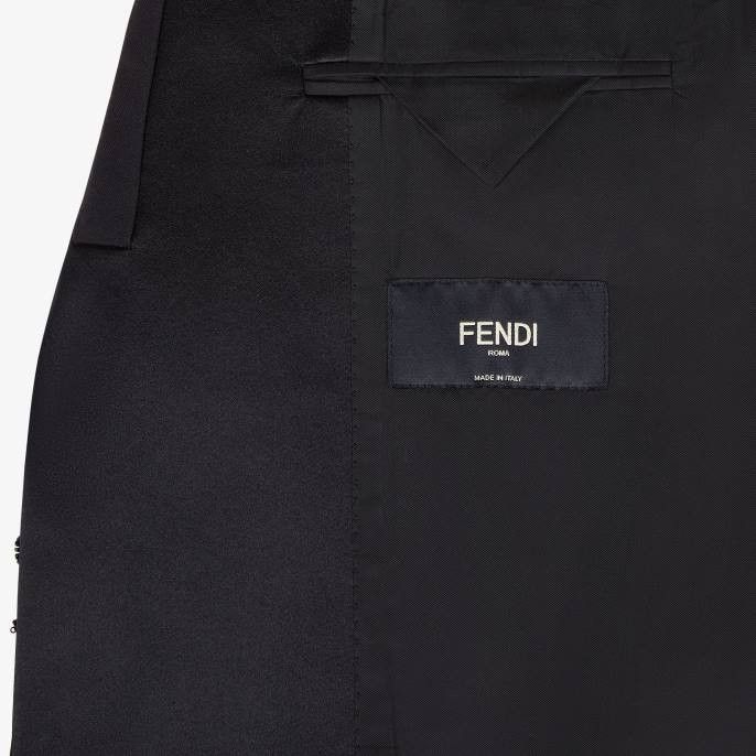 Fendi o1s1wg111224 Wool And Silk Jacket in Black Size US L / EU 52-54 / 3 - 5 Thumbnail