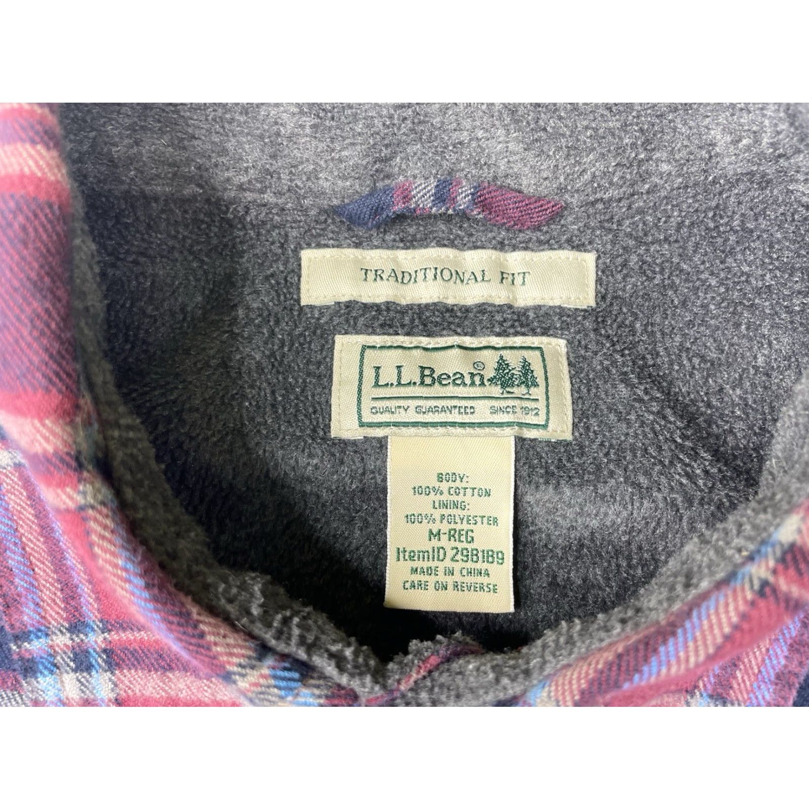 Vintage LL Bean Plaid Fleece Lined Shirt Jacket Mens Medium Traditional Fit Shirt Jacket Size US M / EU 48-50 / 2 - 2 Thumbnail