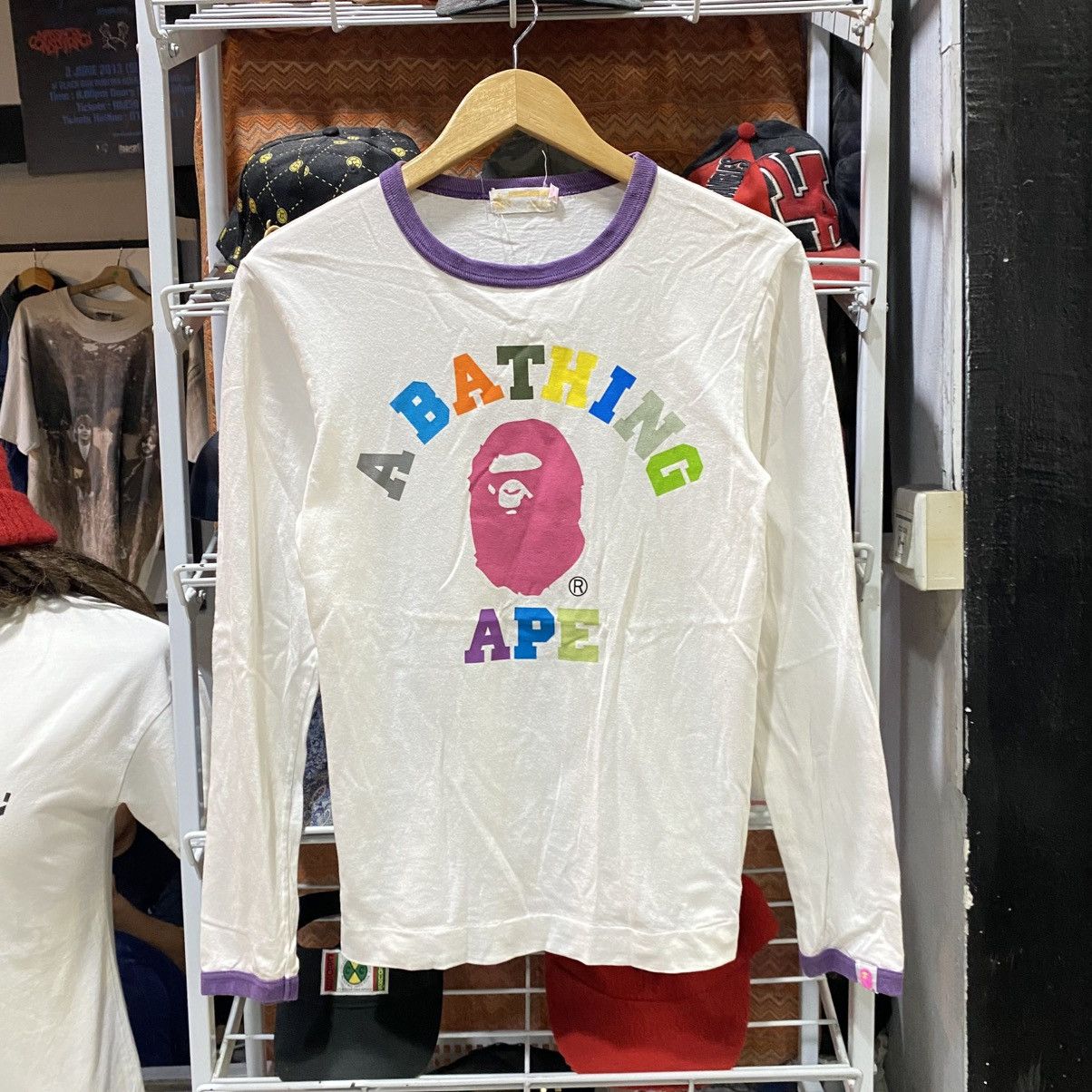 Bape Multi colour bape long sleeve Size US S / EU 44-46 / 1 - 1 Thumbnail