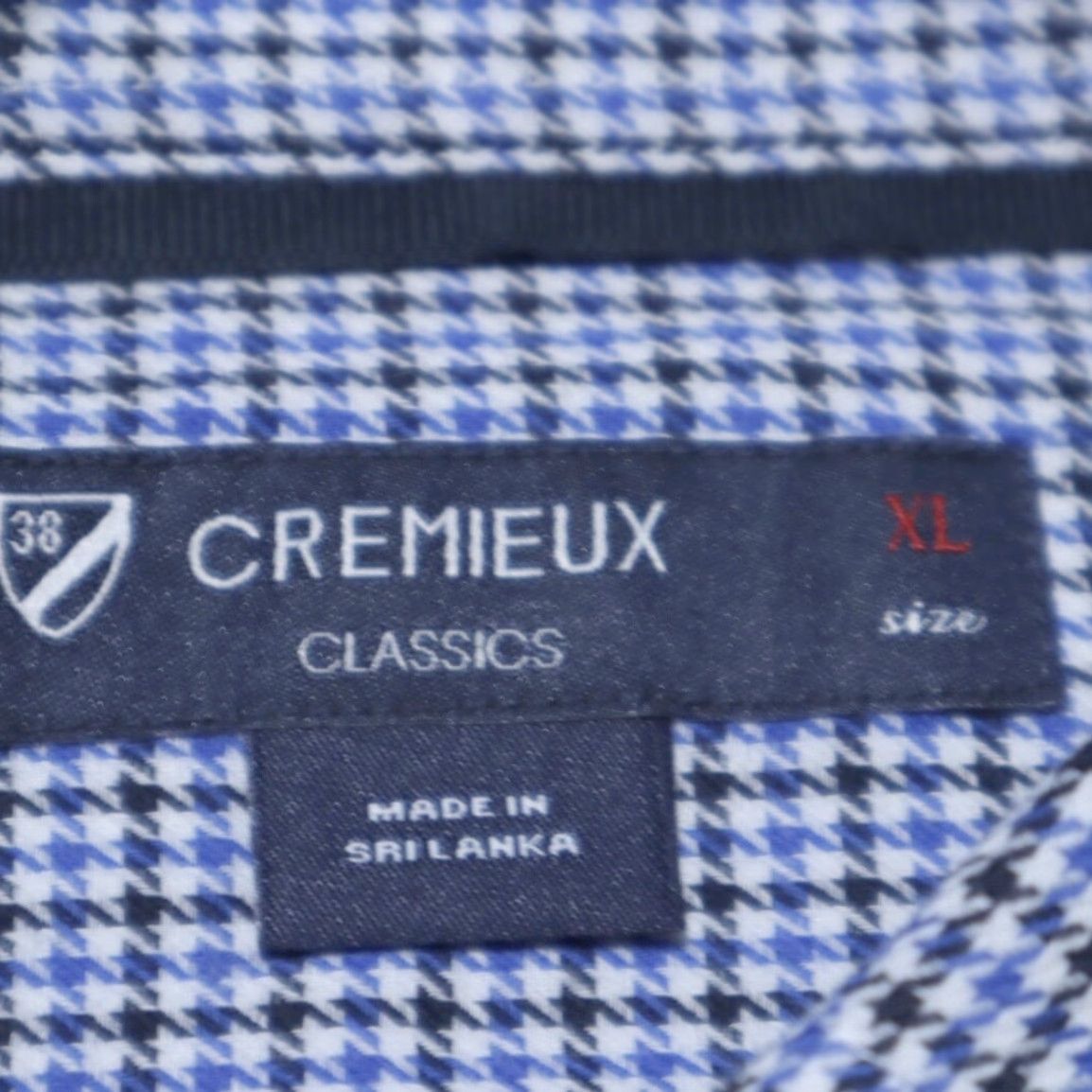 Vintage VINTAGE Daniel Cremeiux Classics Houndstooth Button Down Shirt Blue Men's XL Size US XL / EU 56 / 4 - 5 Thumbnail