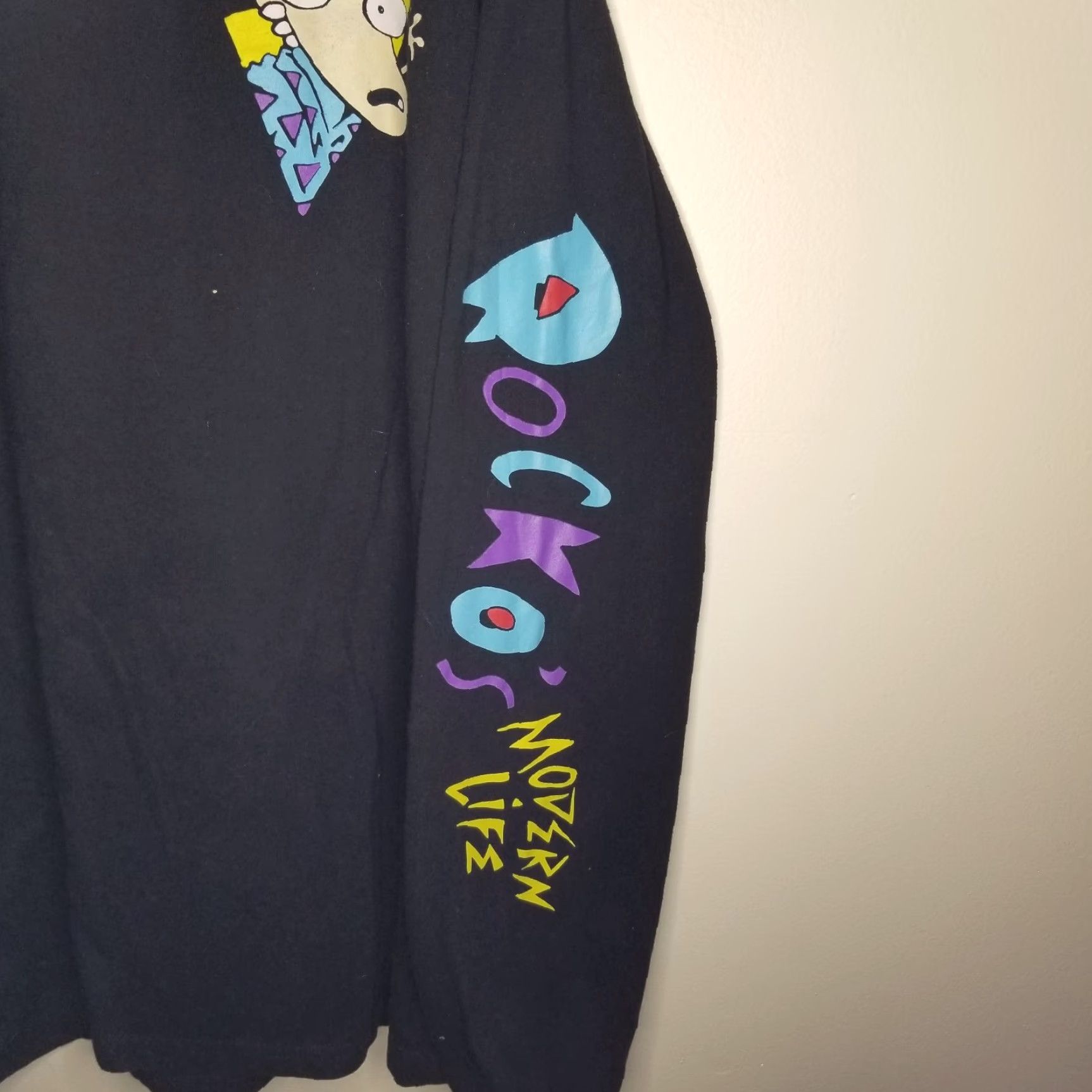 Nickelodeon Nickelodeon Men's Long Sleeve T-Shirt Rocco Modern Life Graphic Black XL Size US XL / EU 56 / 4 - 3 Thumbnail