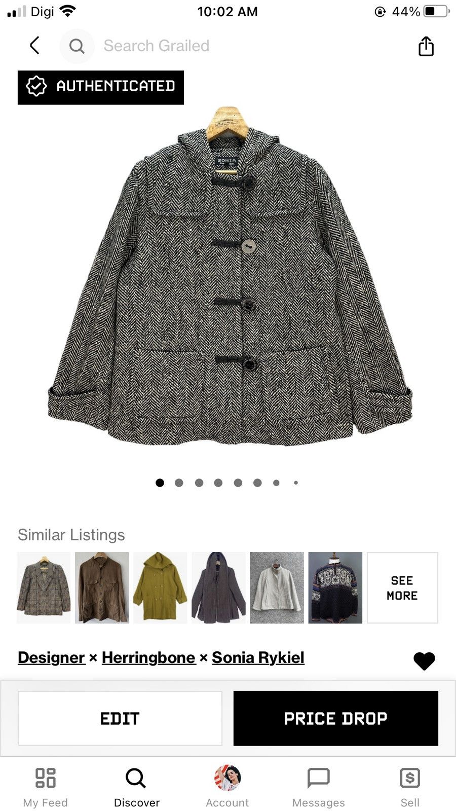 Sonia Rykiel SONIA RYKIEL HOODED COAT JACKET #8381-006 Size XL / US 12-14 / IT 48-50 - 13 Thumbnail