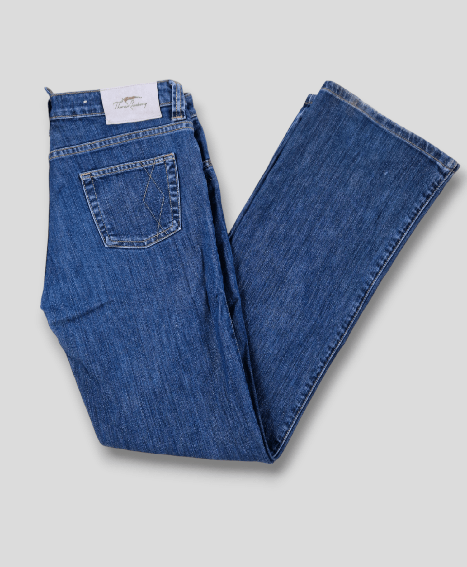 Rare Vintage Thomas Burberry flared denim Jeans y2k