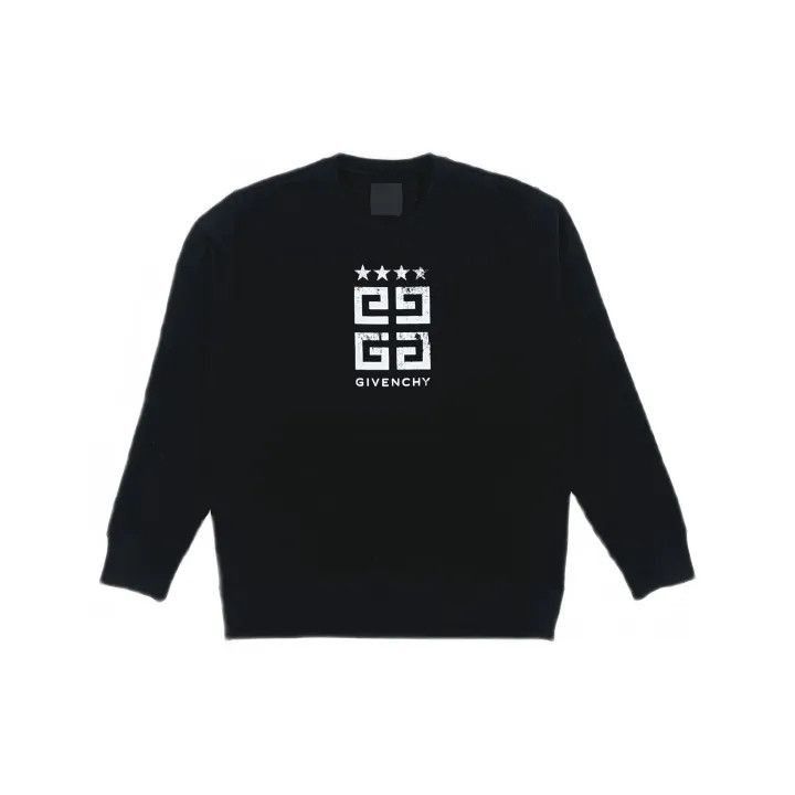 Givenchy Givenchy Givenchy FW23 Black Graphic Long Sleeve Sweatshir Size US M / EU 48-50 / 2 - 2 Thumbnail