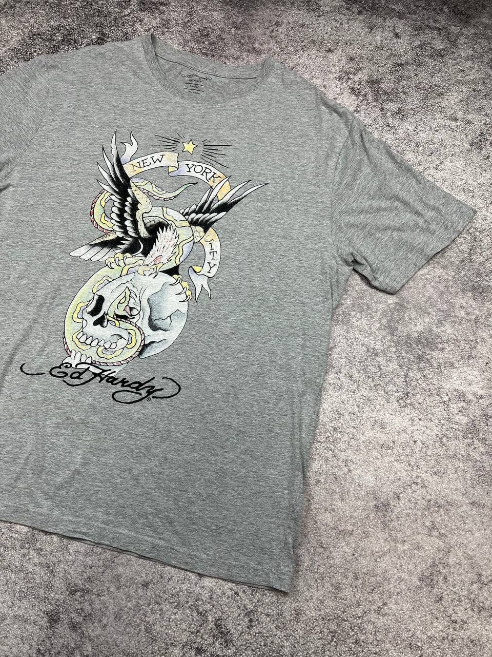 Ed Hardy Ed Hardy NEW YORK CITY Skull Y2K Size US XL / EU 56 / 4 - 3 Thumbnail