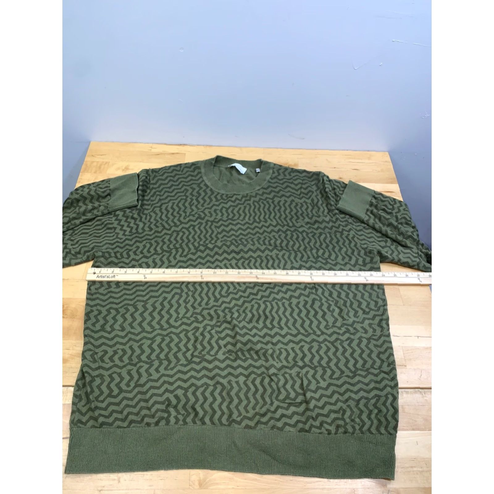 7 For All Mankind 7 for all Mankind Sweater Womens XL Green Cashmere Cotton Knit Pullover Casual Winter Spring Fall Long Sleeve Regular Fit, Solid Pattern Size XL / US 12-14 / IT 48-50 - 4 Thumbnail