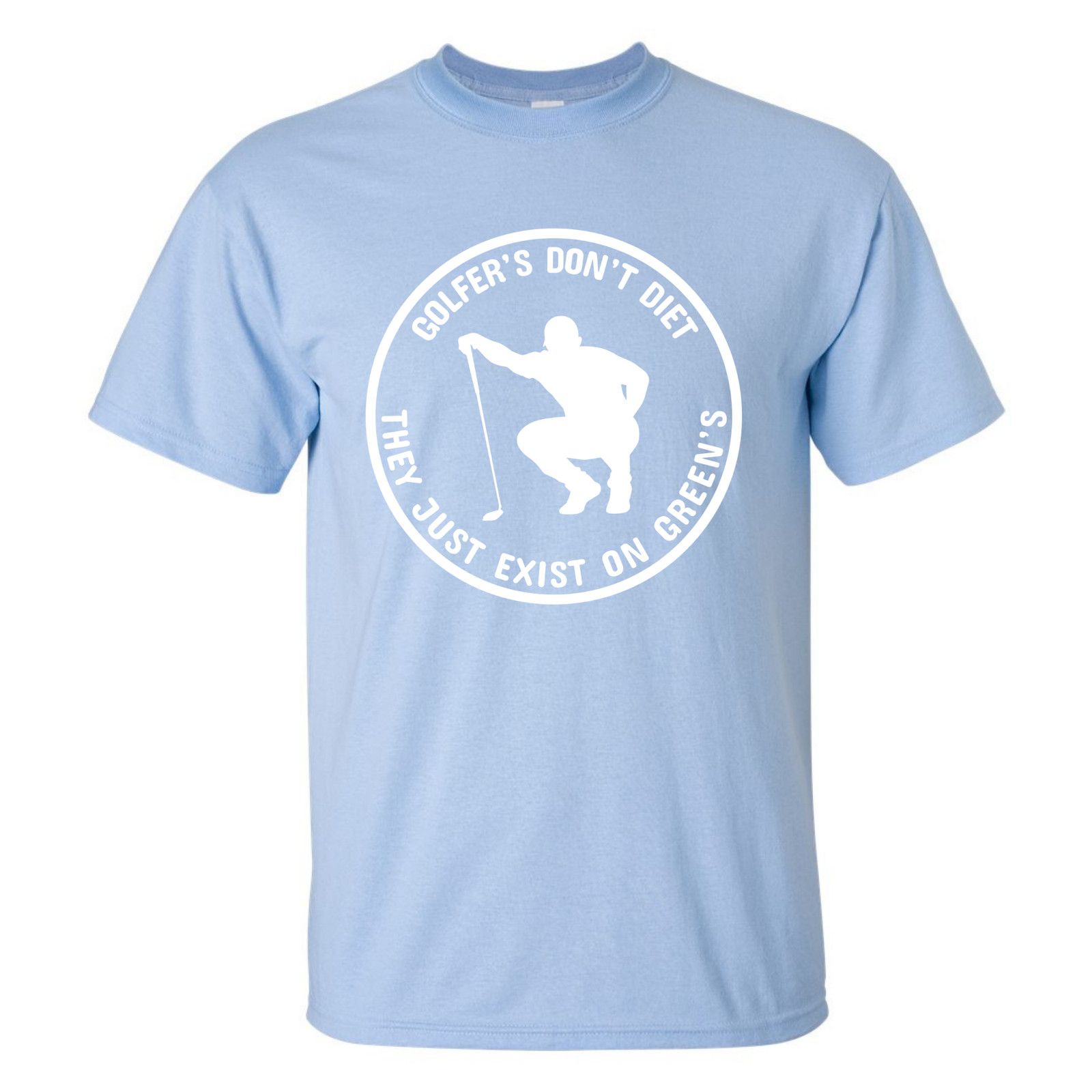 Gildan Golfers Don't Diet Greens Funny Man Golfer Kneeling T-Shirt Size US L / EU 52-54 / 3 - 18 Thumbnail