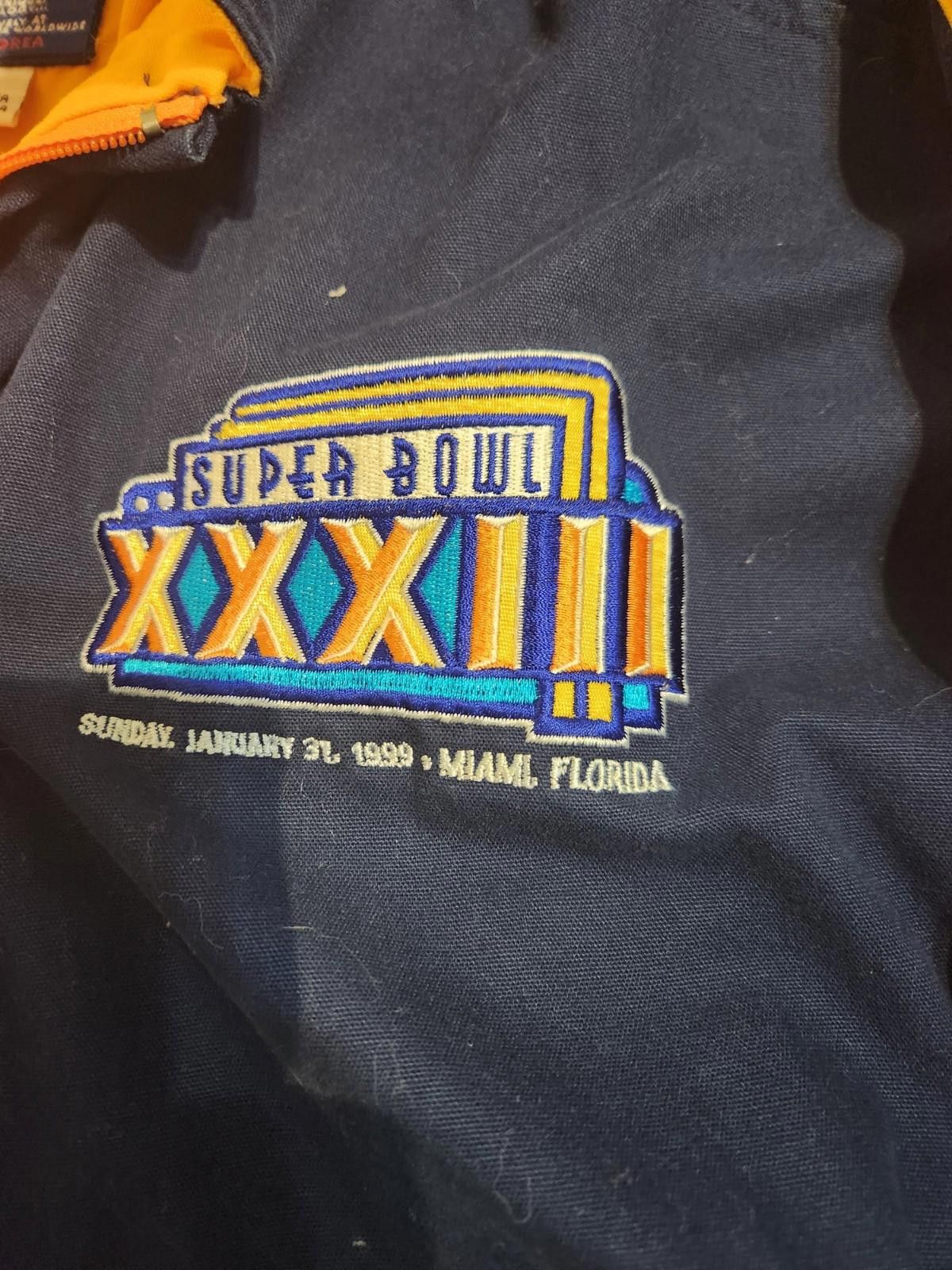 Pro Player Rare Vintage 90s Superbowl XXXIII NFL Logo Jacket Miami FL M Size ONE SIZE - 2 Thumbnail