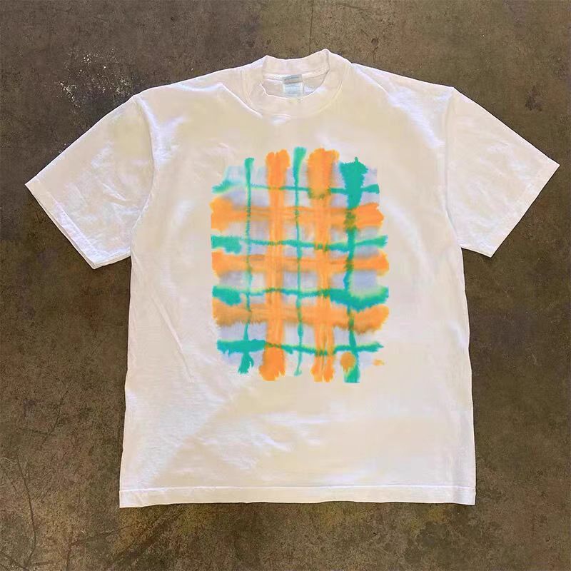 Japanese Brand White Loose Hand-Painted Graffiti Short Sleeve T-Shirt Size US M / EU 48-50 / 2 - 2 Thumbnail