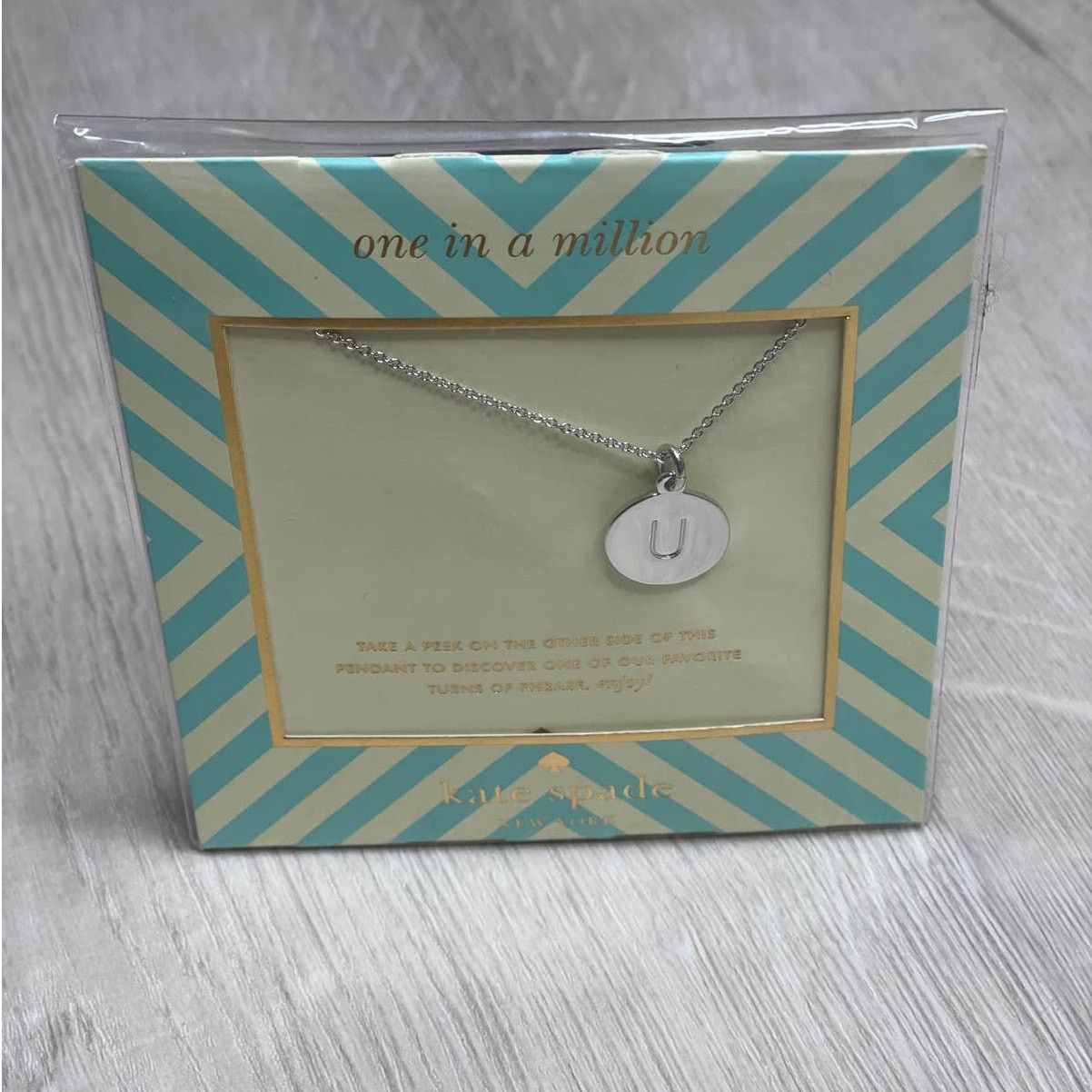Kate Spade Kate Spade 'One in a million' Initial U Pendent Necklace Size ONE SIZE - 1 Thumbnail