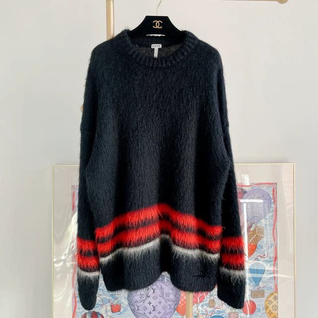 Loewe loewe Black mohair Pullover sweater 2506-Nextarrow Size US L / EU 52-54 / 3 - 1 Thumbnail