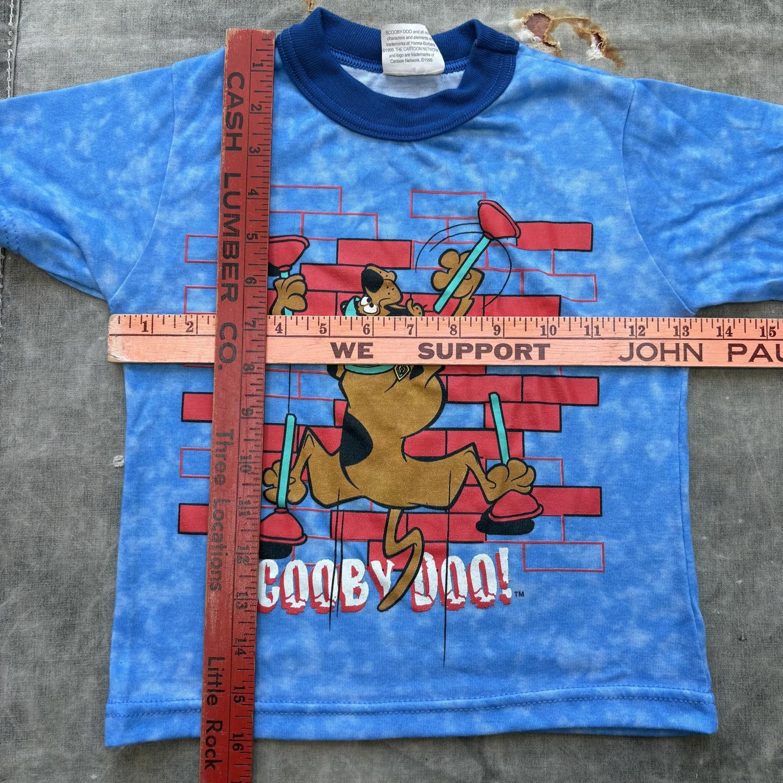 Cartoon Network Vintage 90s Scooby-Doo Cartoon Plungers Women’s Baby Tee Size XS / US 0-2 / IT 36-38 - 4 Thumbnail