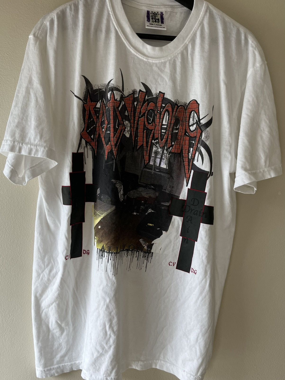 Band Tees Bladee Cold Visions Tour 2024 Merch Shirt Large Size US L / EU 52-54 / 3 - 1 Thumbnail