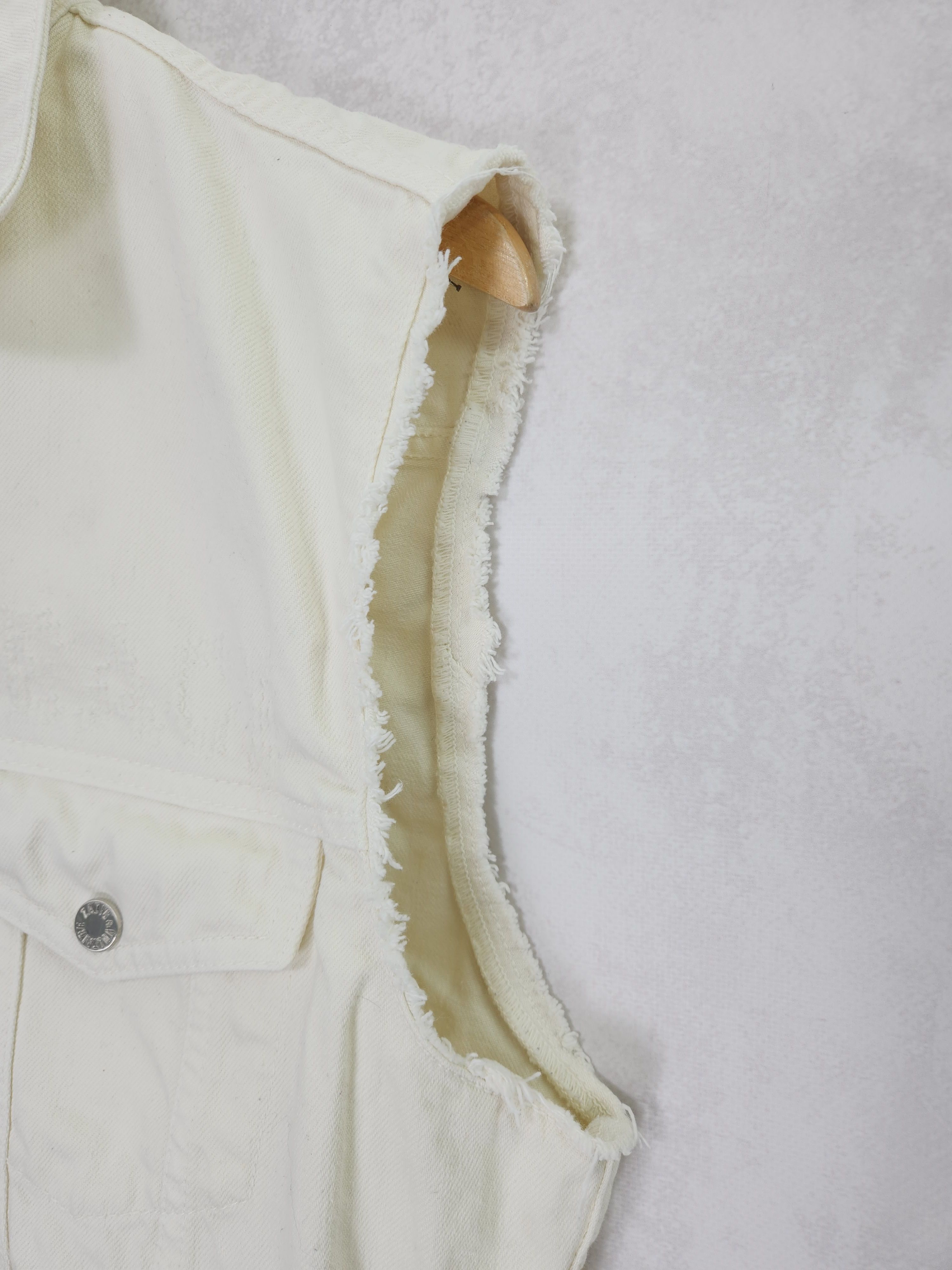 Zadig & Voltaire Zadig Voltaire white denim cotton jeans vest Size L / US 10 / IT 46 - 6 Thumbnail