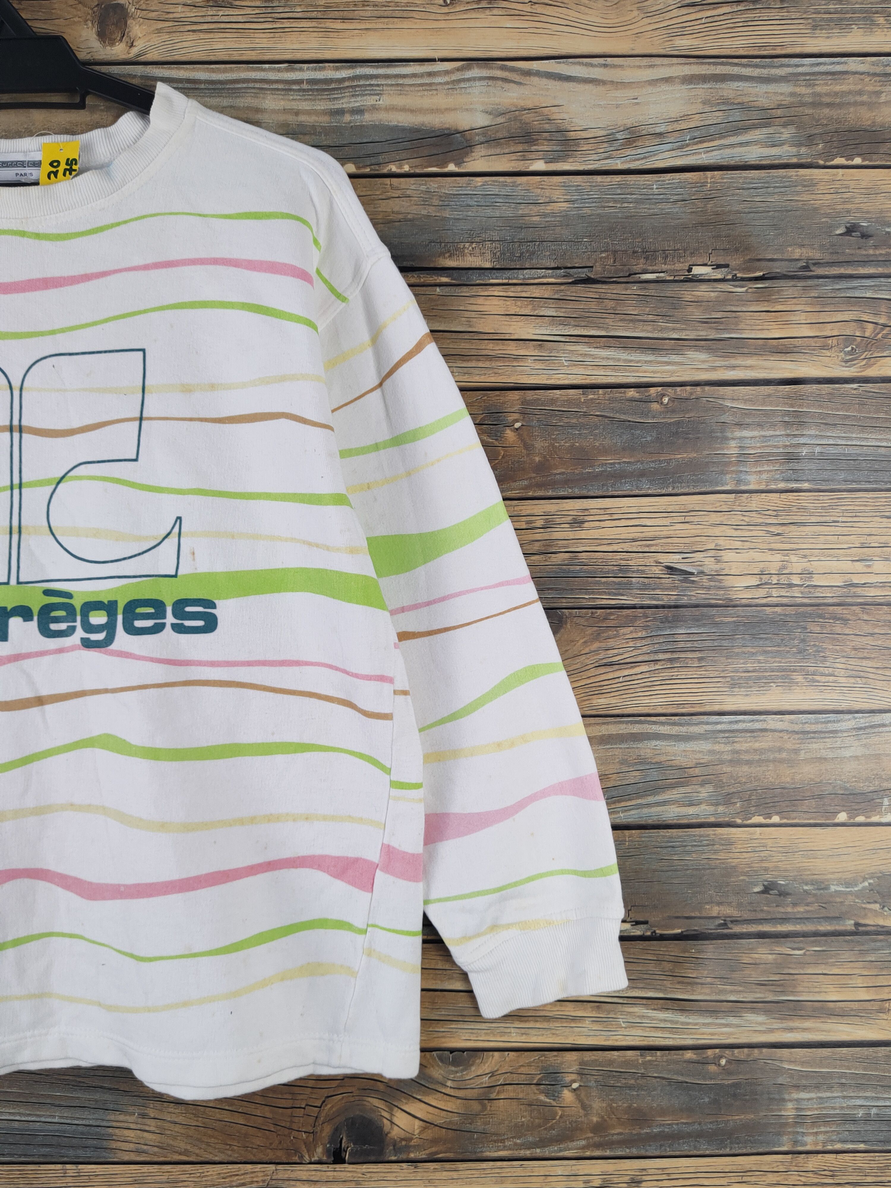 Courreges DL Courreges Homme White Green Sweatshirts #2075 Size US M / EU 48-50 / 2 - 5 Thumbnail