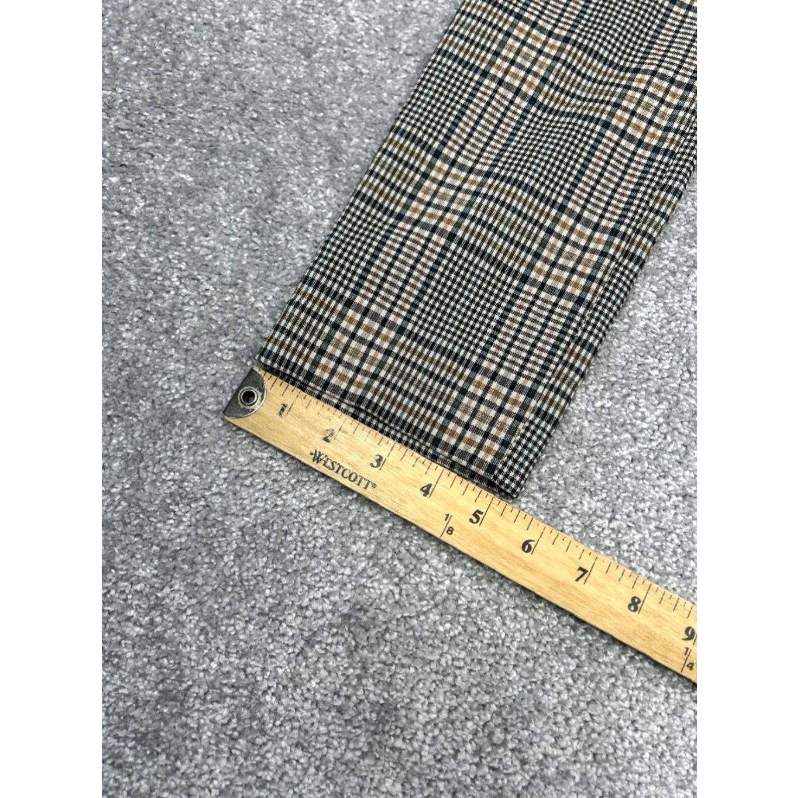 Zara Zara Dress Pants Womens M Multicolor Plaid Flannel Mid Rise Skinny Leg Dress Pants City Modern Casual Formal Size 32" / US 10 / IT 46 - 4 Thumbnail