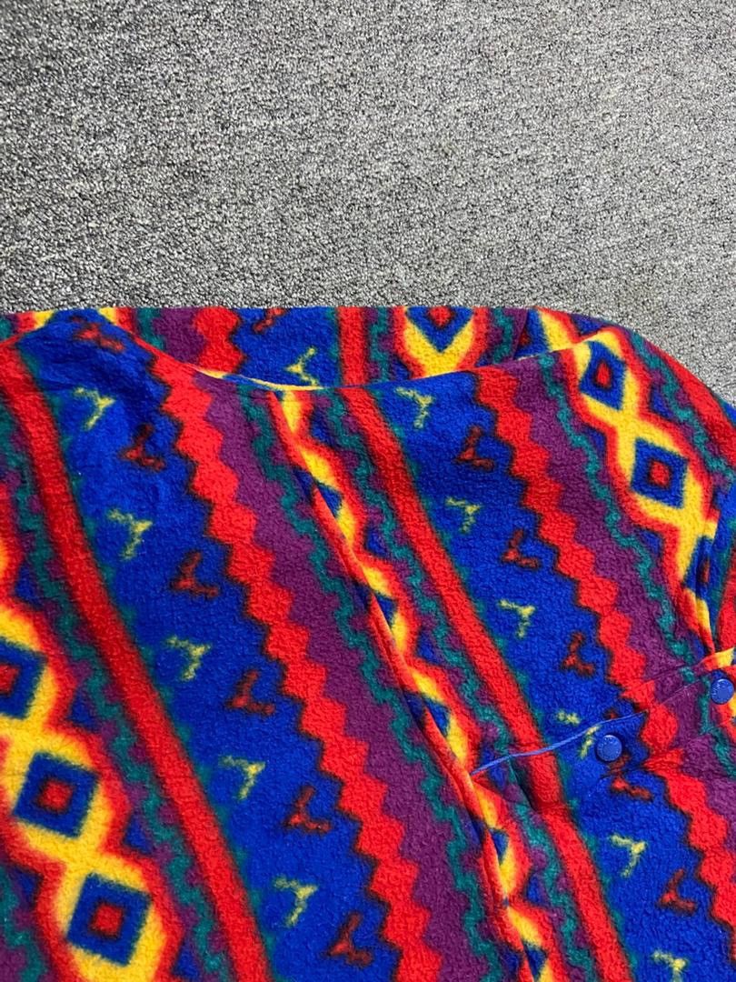 Japanese Brand Discovery Bay Aztec Half Button Fleece Pullover (190) Size US M / EU 48-50 / 2 - 9 Thumbnail