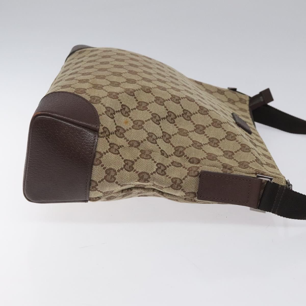 Gucci GUCCI GG Canvas Shoulder Bag Beige Silver Size ONE SIZE - 4 Thumbnail