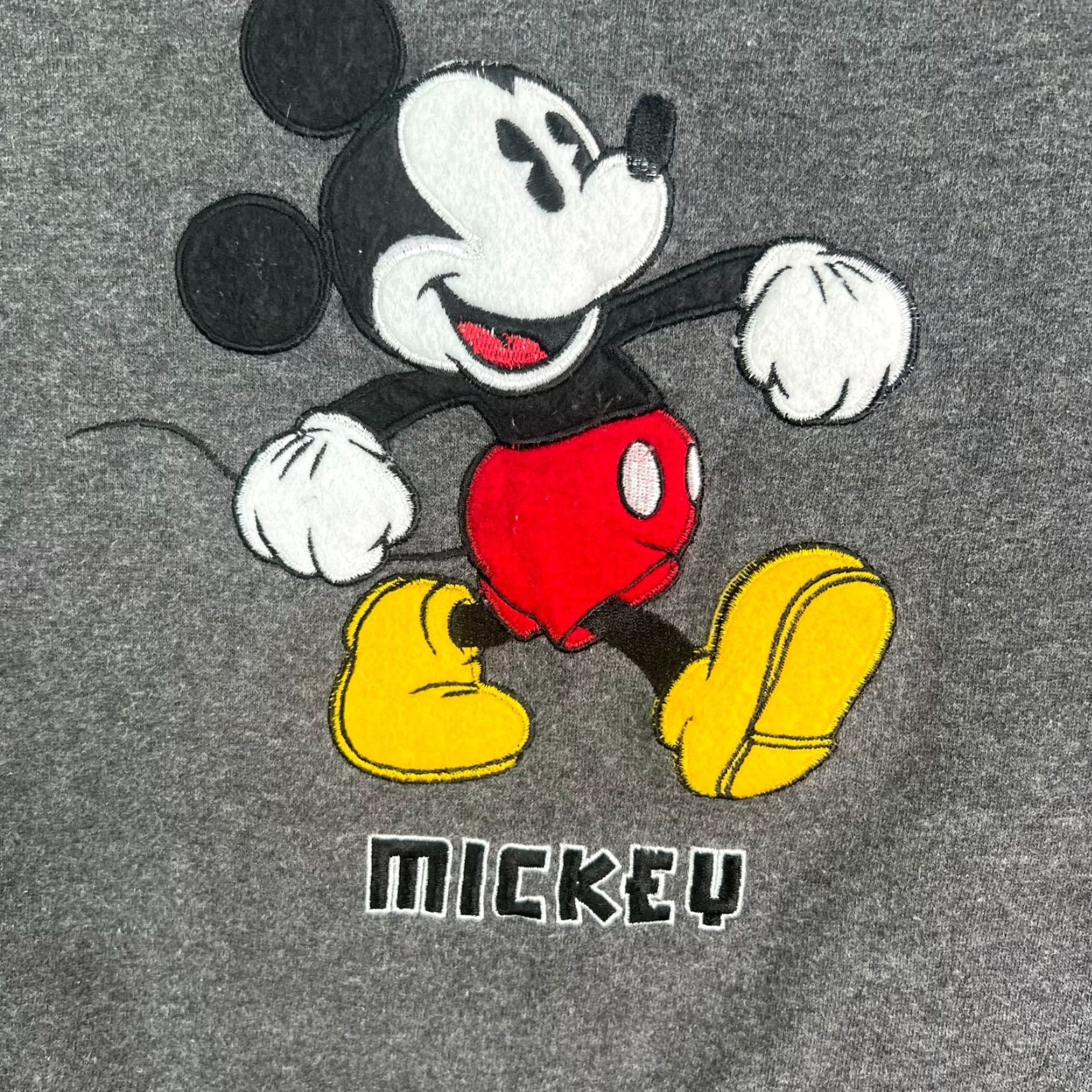 Disney Disney Mickey Mouse Embroidered Sweatshirt Women's Size L Gray Vintage Sweatshirt Size L / US 10 / IT 46 - 2 Thumbnail