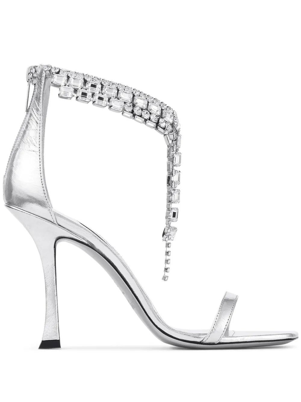 Jimmy Choo os11x0326 100mm Verity Sandals in Silver Size US 9 / IT 39 - 1 Thumbnail