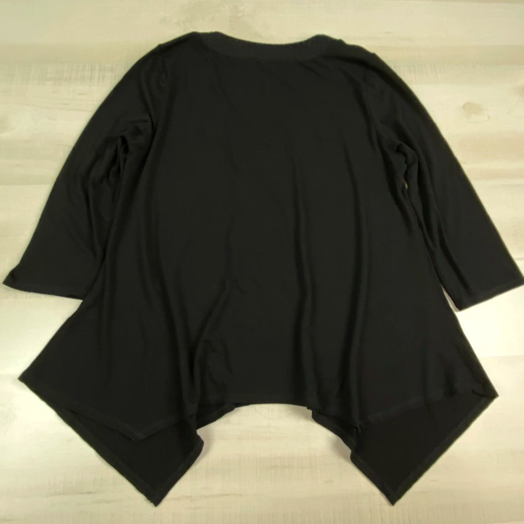 Adrianna Papell Adrianna Papell Womens Black 3/4 Sleeve Blouse Top Large Size L / US 10 / IT 46 - 7 Thumbnail
